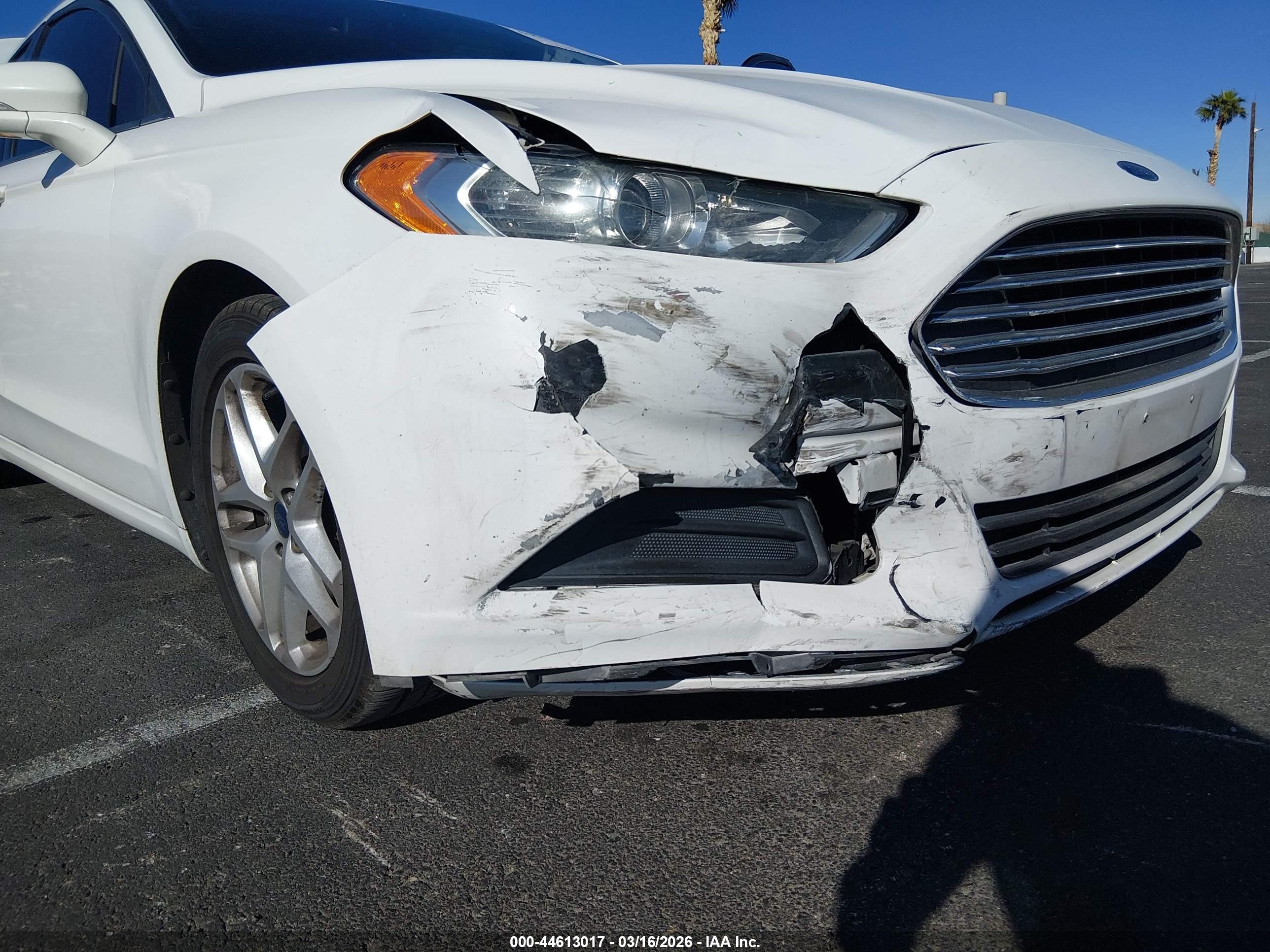 2014 Ford Fusion Se White vin: 3FA6P0H71ER394368
