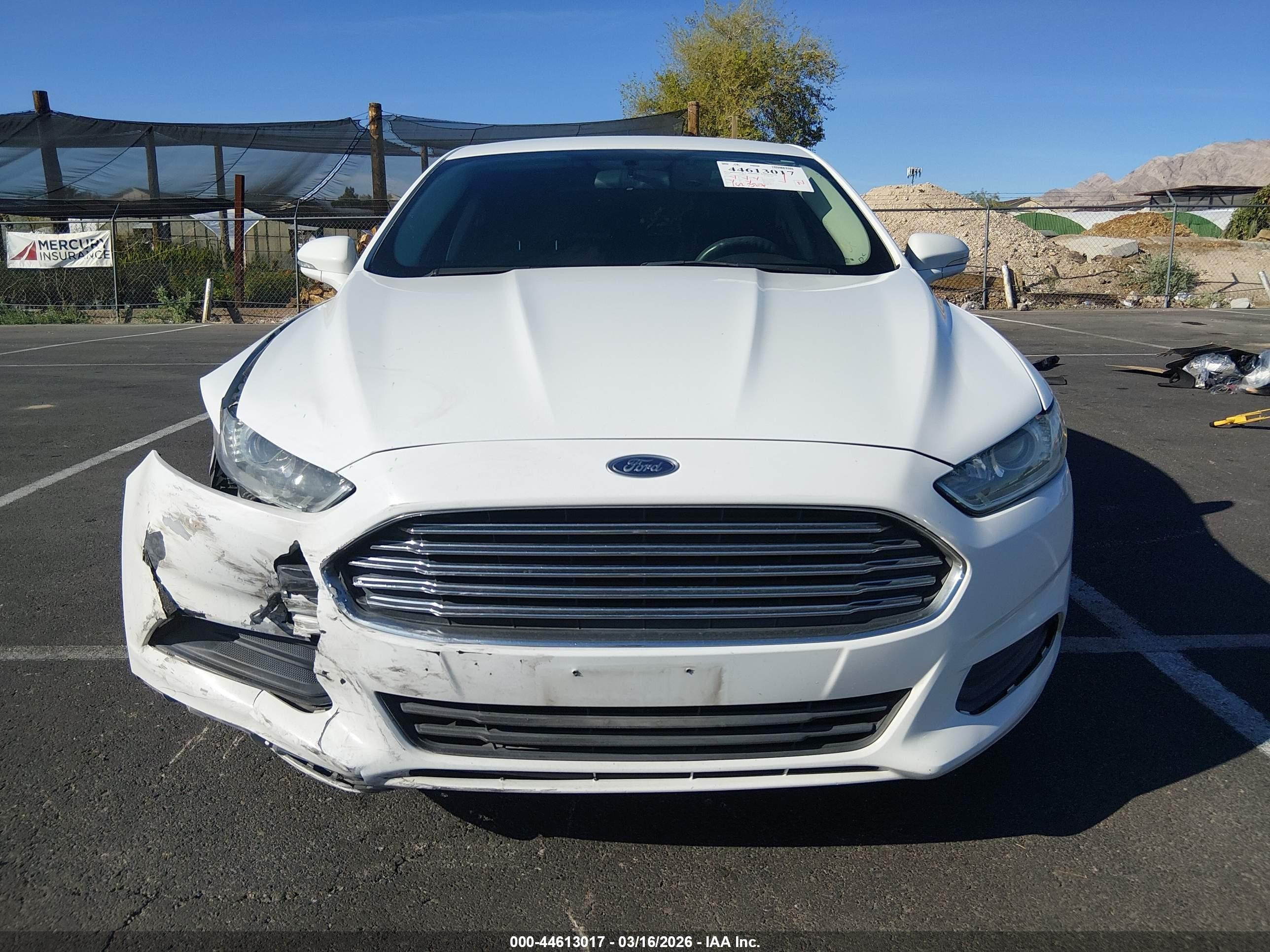 2014 Ford Fusion Se White vin: 3FA6P0H71ER394368
