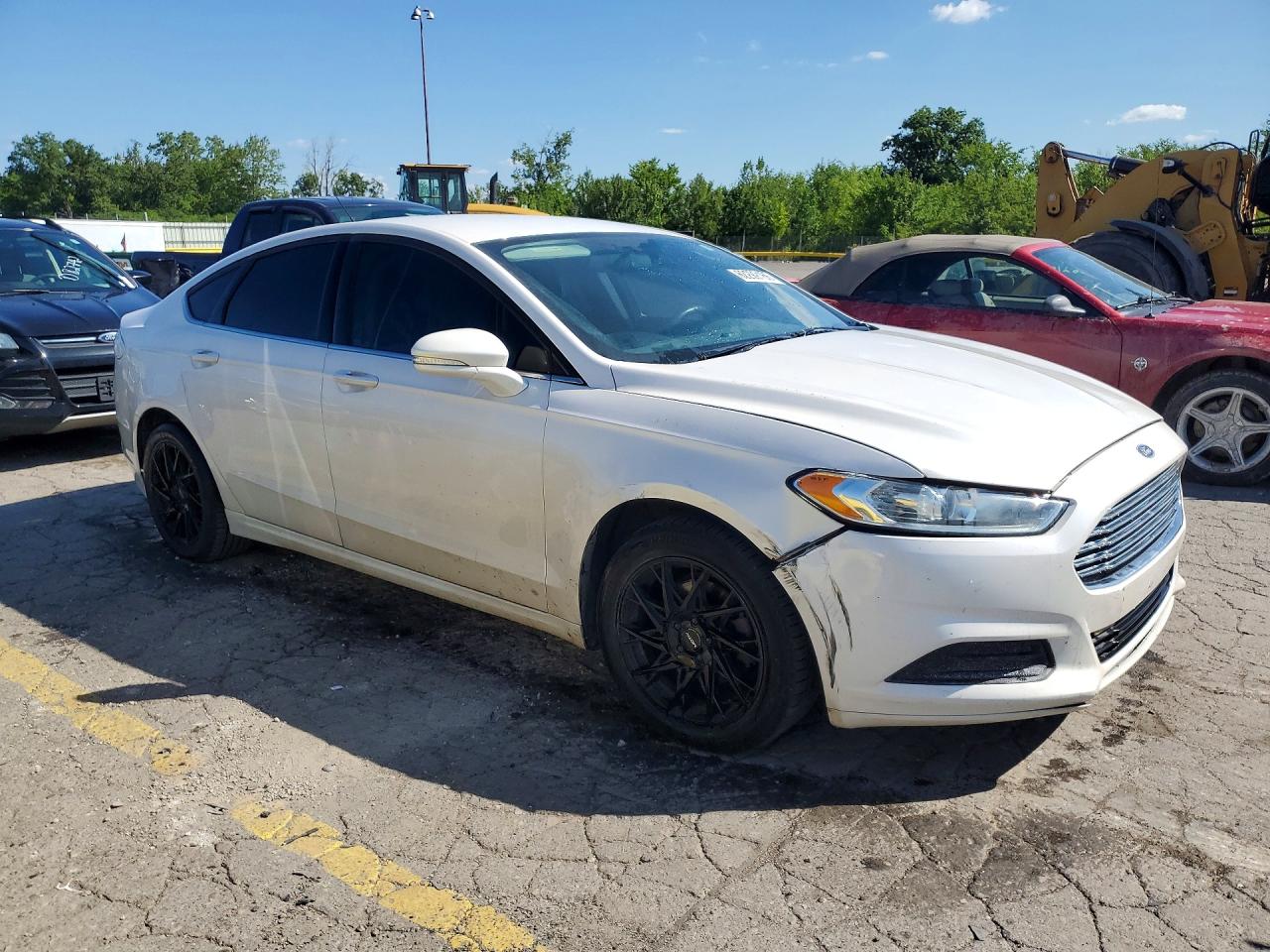 2015 Ford Fusion Se White vin: 3FA6P0H71FR121433