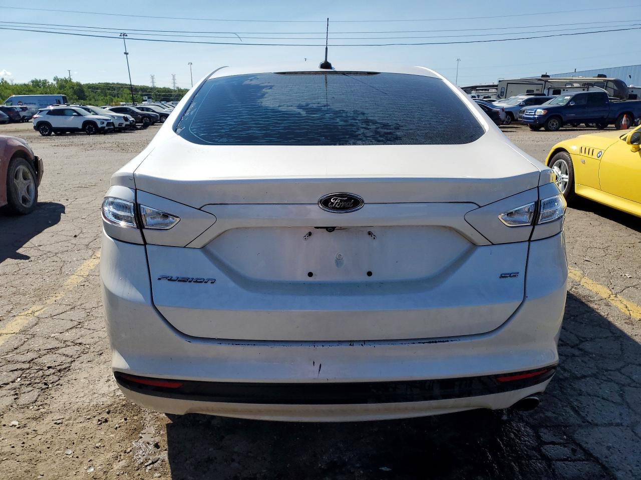 2015 Ford Fusion Se White vin: 3FA6P0H71FR121433