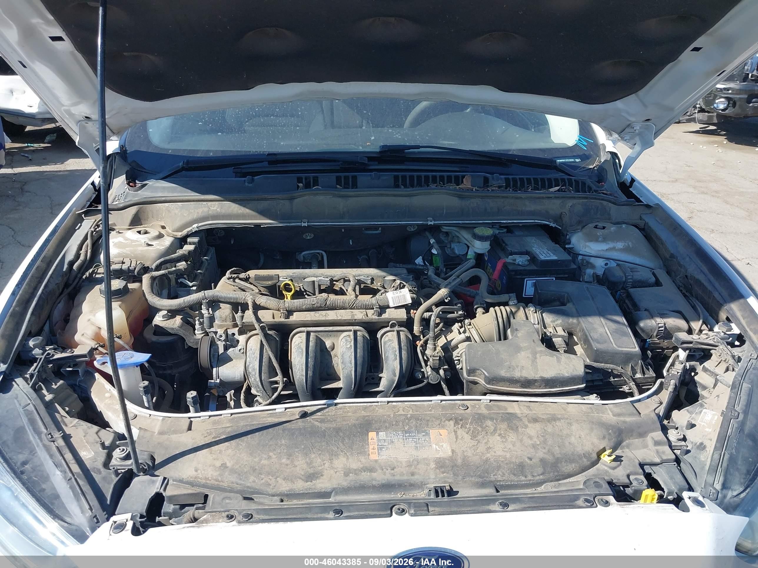 2015 Ford Fusion Se White vin: 3FA6P0H71FR128589
