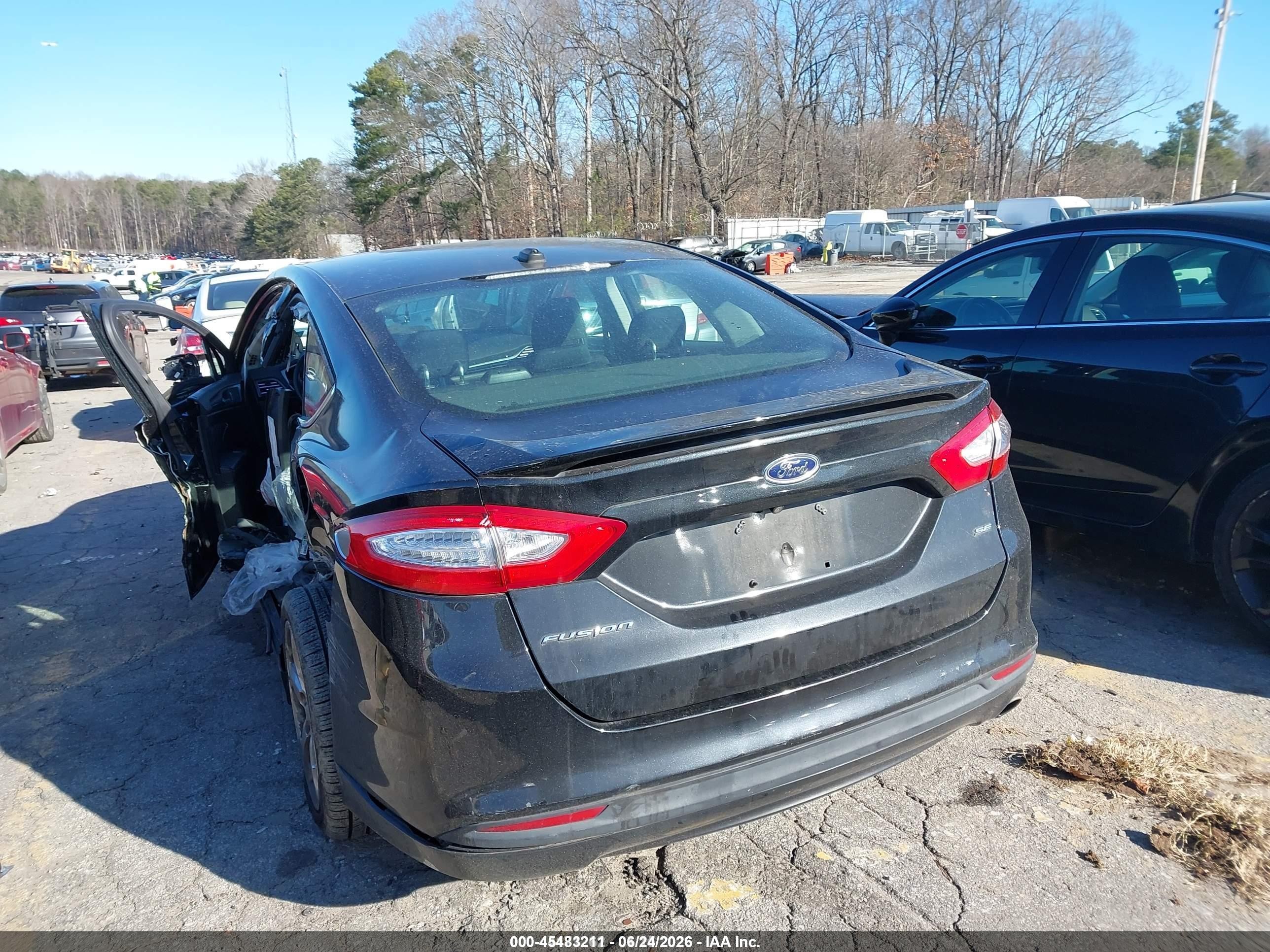 2015 Ford Fusion Se Black vin: 3FA6P0H71FR133694