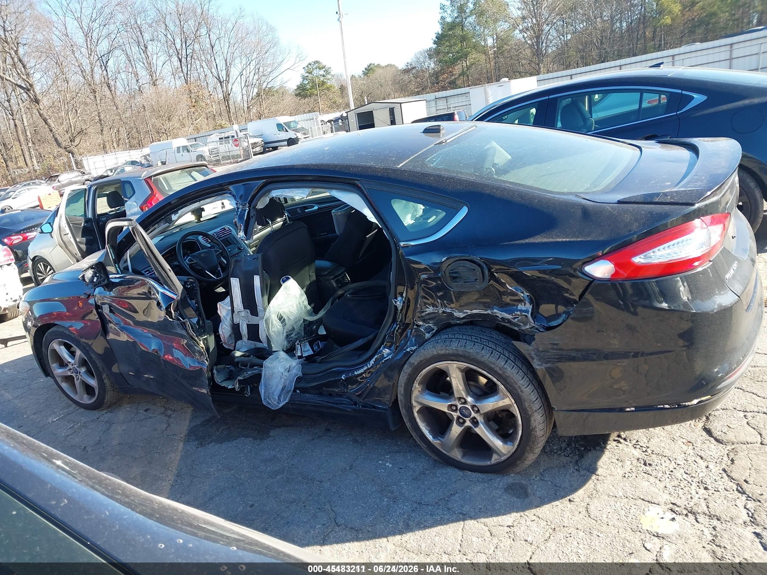 2015 Ford Fusion Se Black vin: 3FA6P0H71FR133694