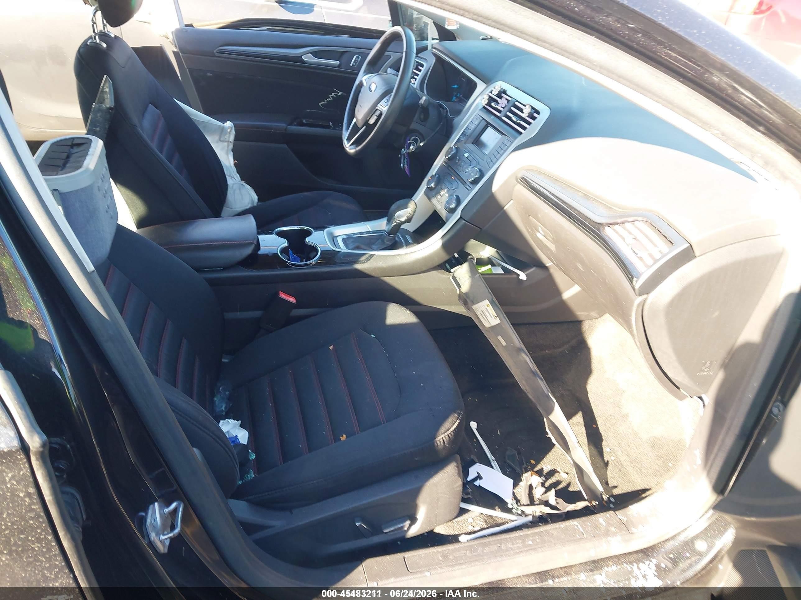 2015 Ford Fusion Se Black vin: 3FA6P0H71FR133694