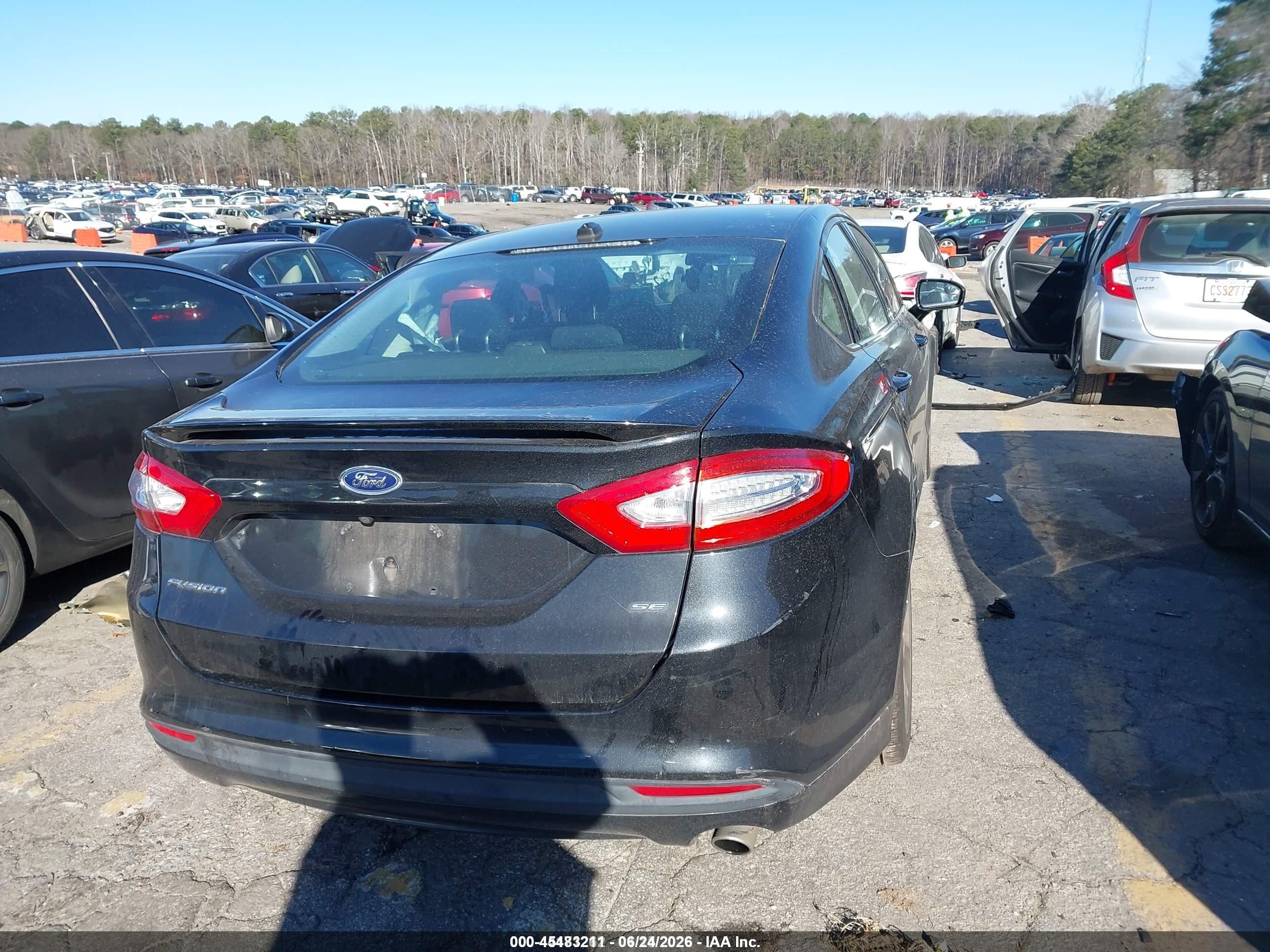 2015 Ford Fusion Se Black vin: 3FA6P0H71FR133694