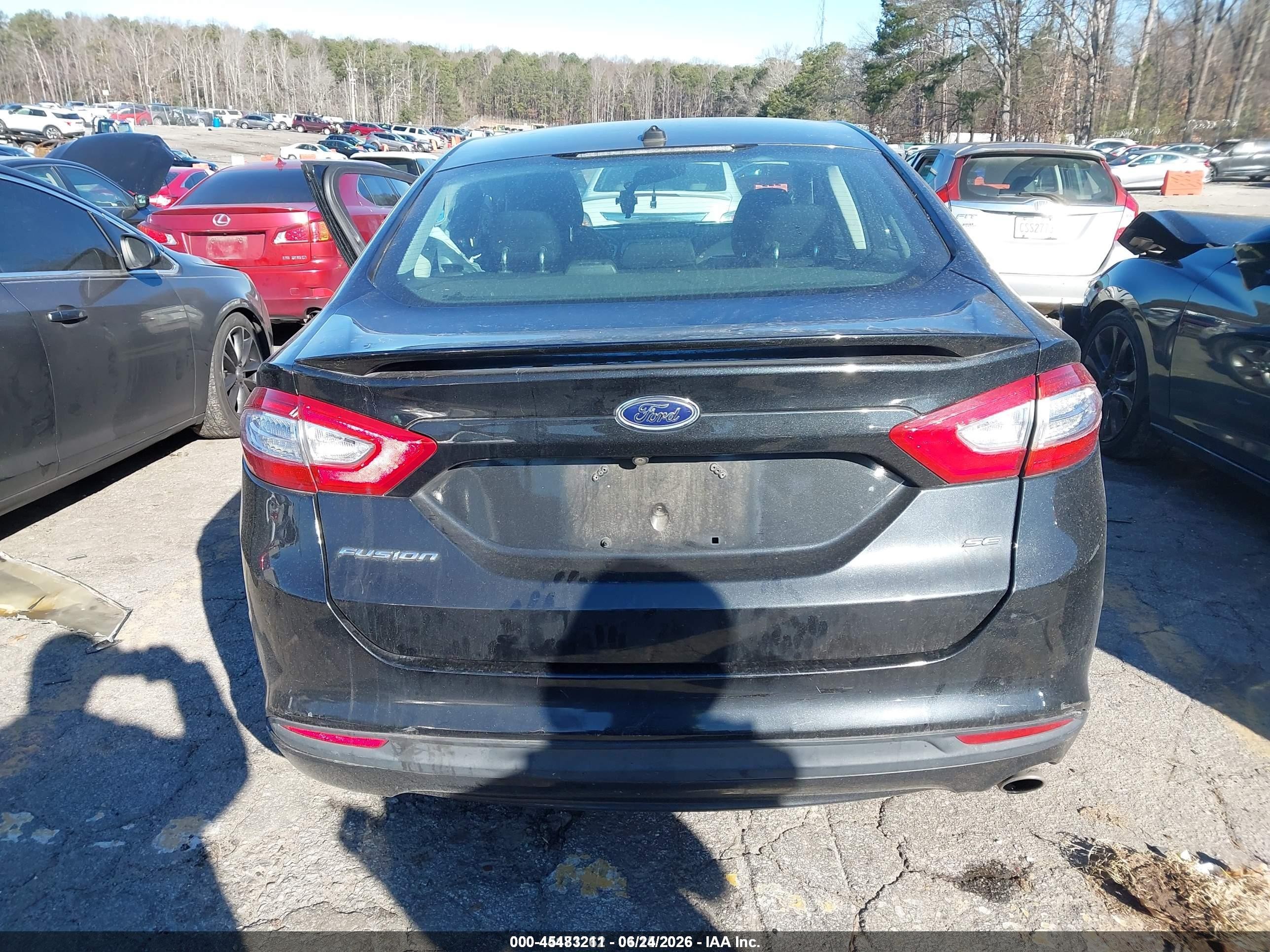 2015 Ford Fusion Se Black vin: 3FA6P0H71FR133694