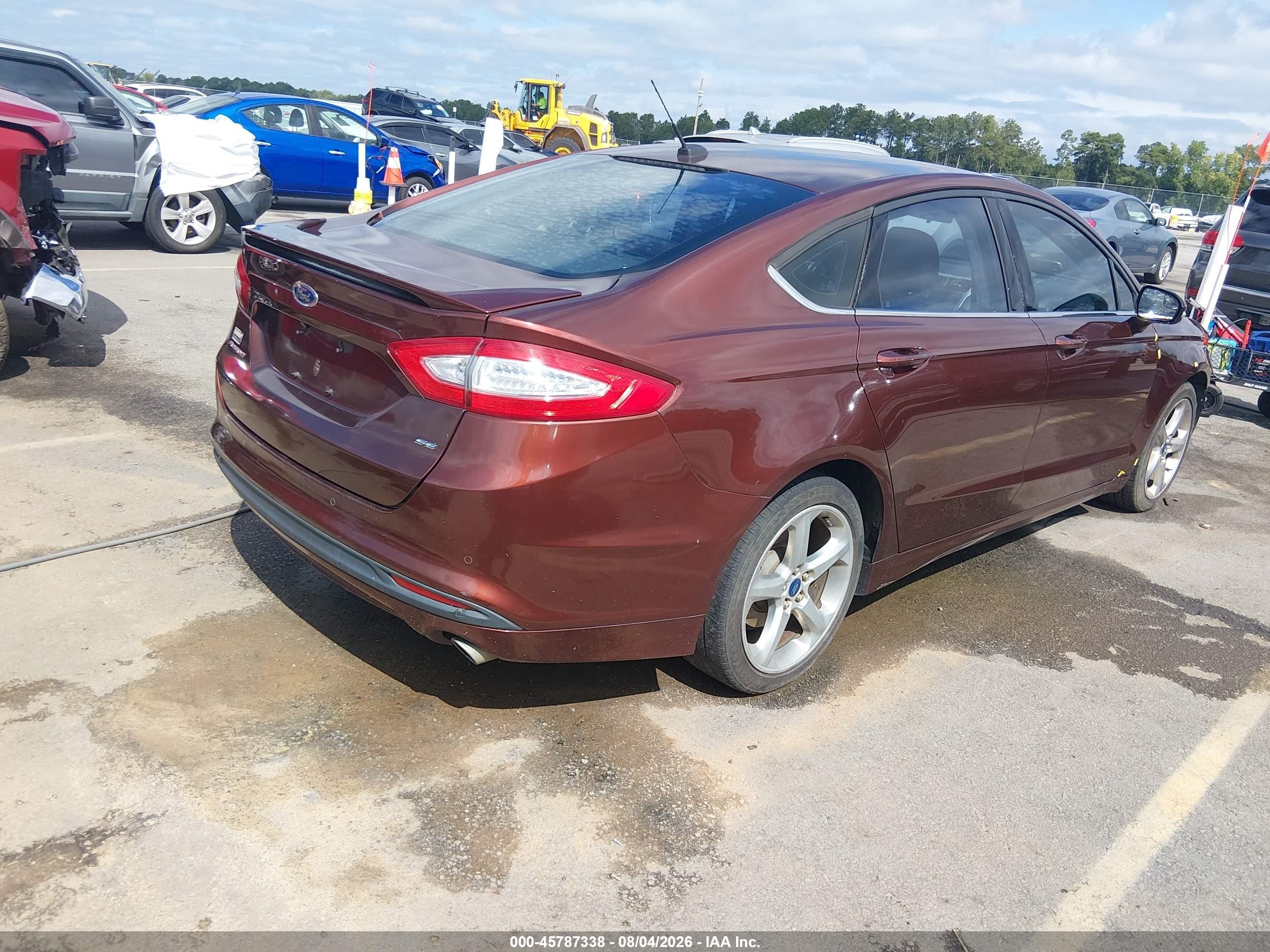 2015 Ford Fusion Se Burgundy vin: 3FA6P0H71FR189148