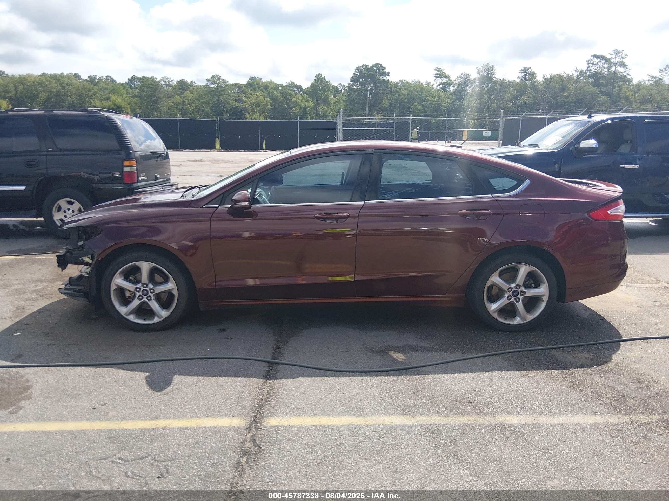 2015 Ford Fusion Se Burgundy vin: 3FA6P0H71FR189148