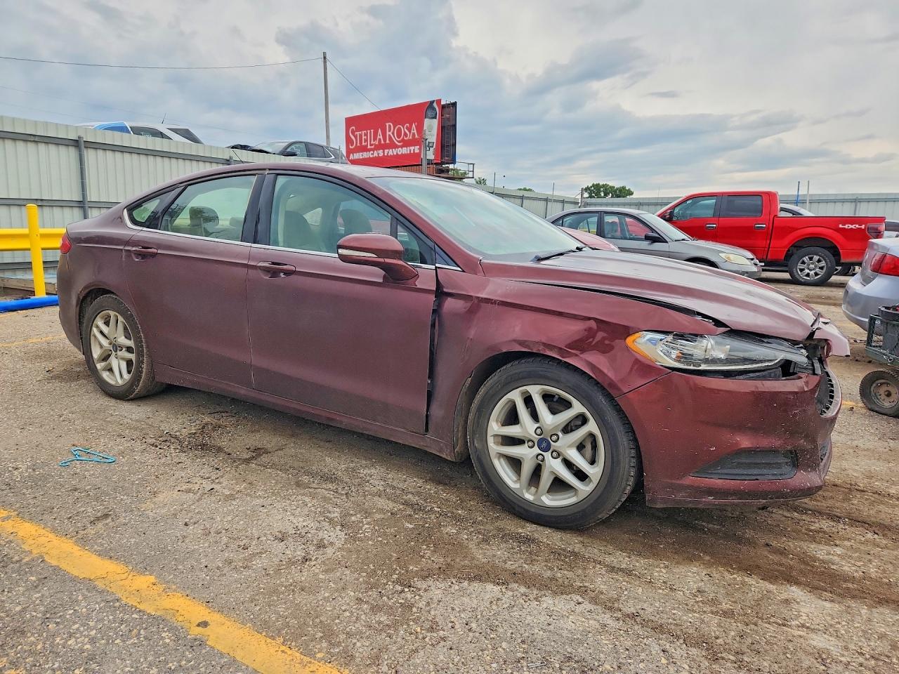 2015 Ford Fusion Se Burgundy vin: 3FA6P0H71FR252992