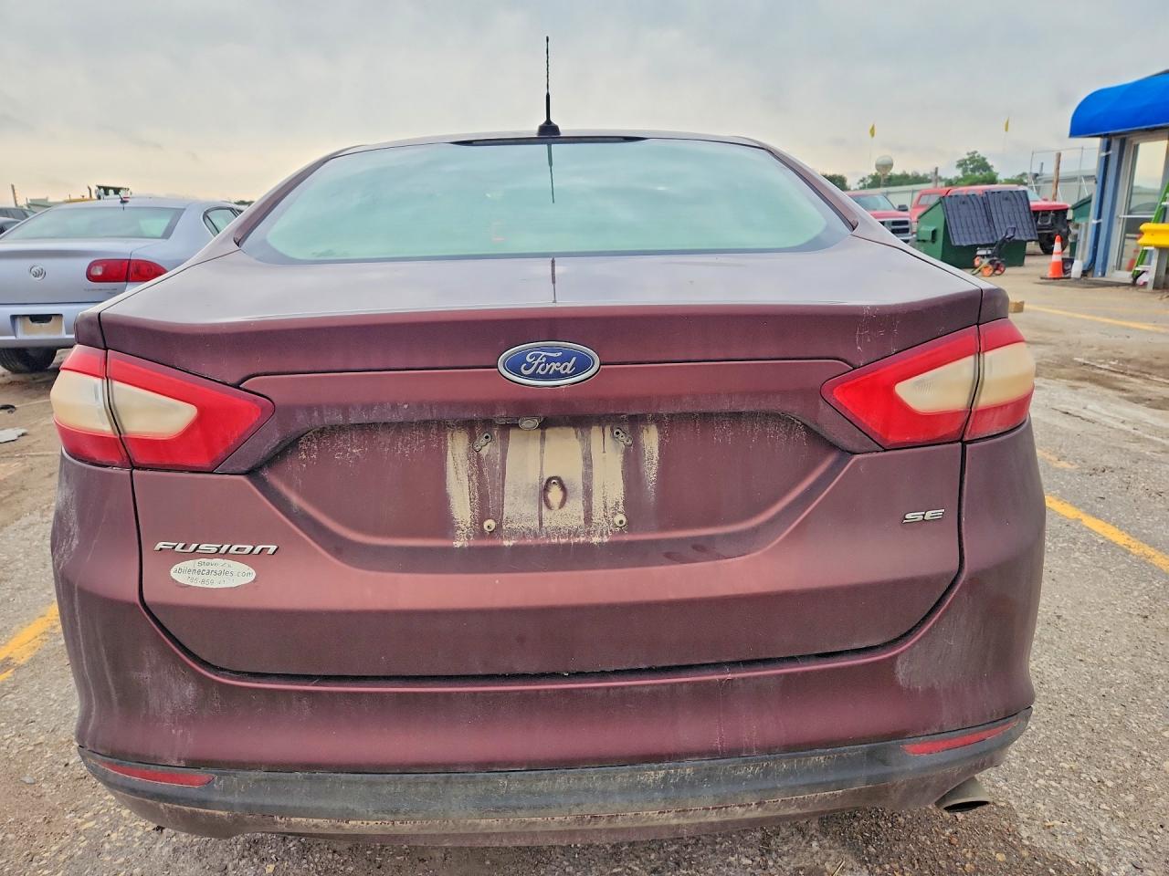 2015 Ford Fusion Se Burgundy vin: 3FA6P0H71FR252992