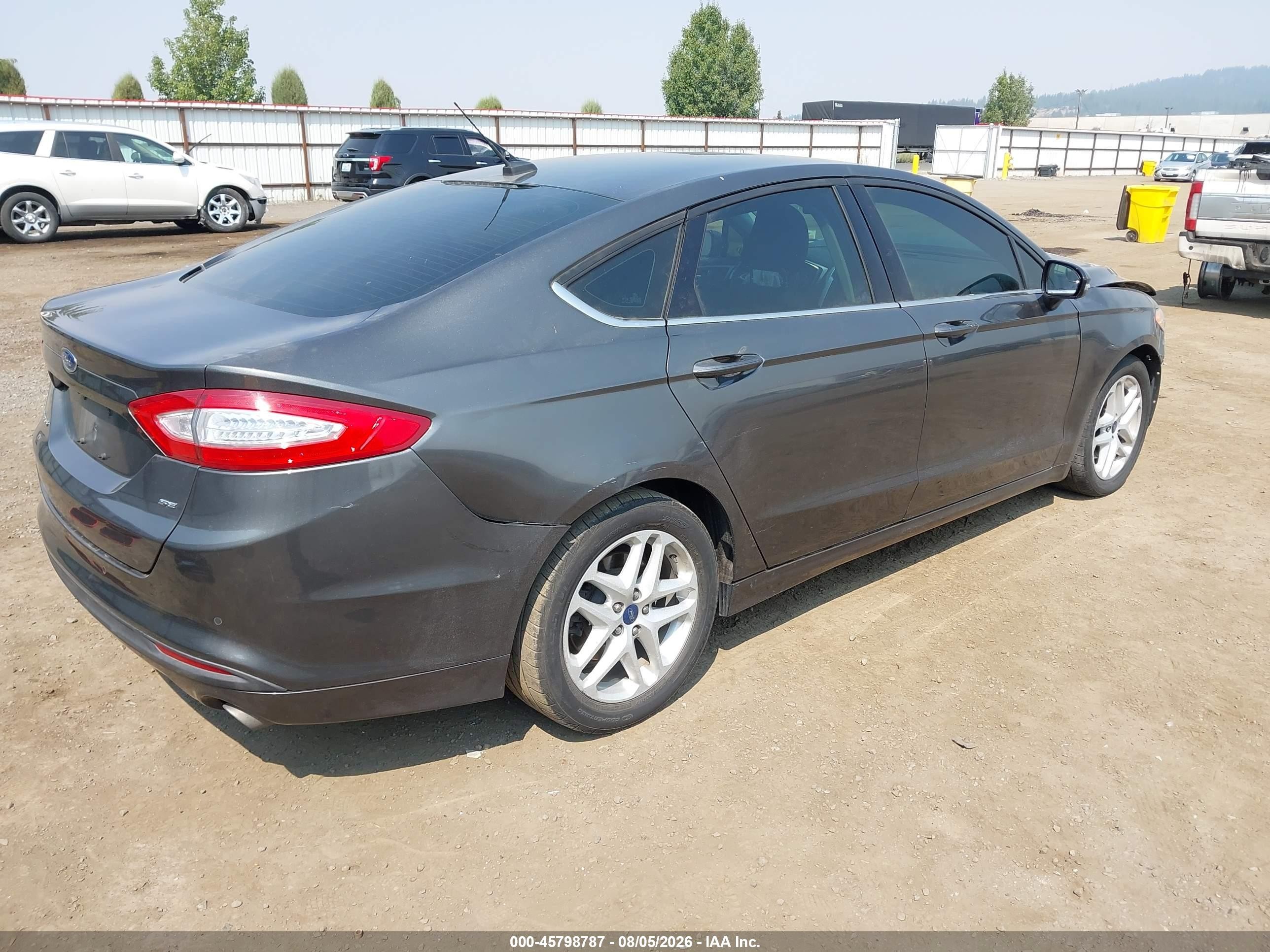 2016 Ford Fusion Se Gray vin: 3FA6P0H71GR202370