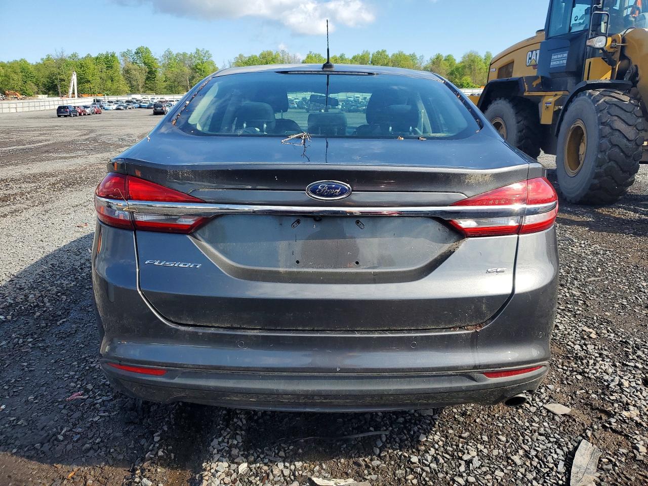 2017 Ford Fusion Se Gray vin: 3FA6P0H71HR107003