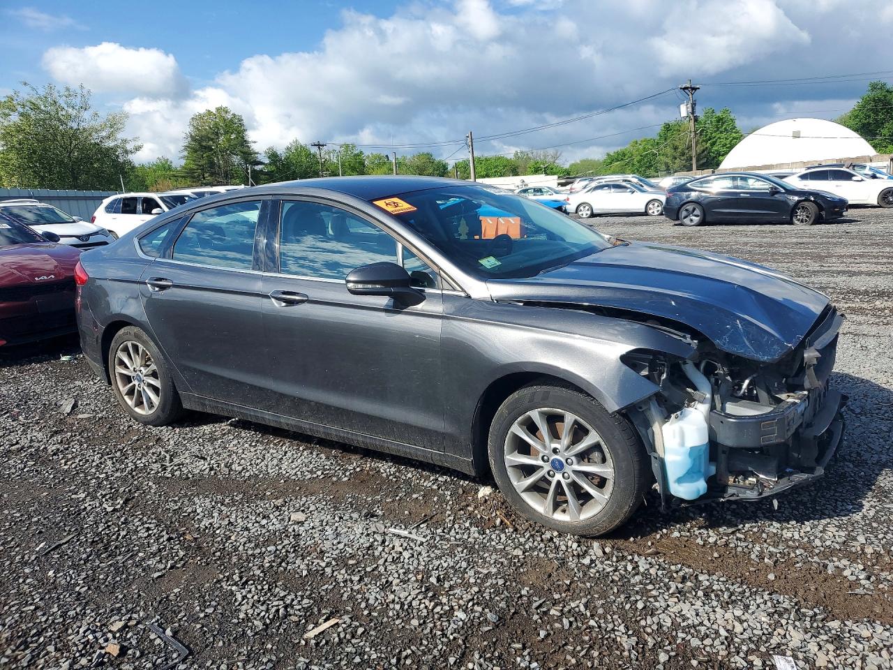 2017 Ford Fusion Se Gray vin: 3FA6P0H71HR107003