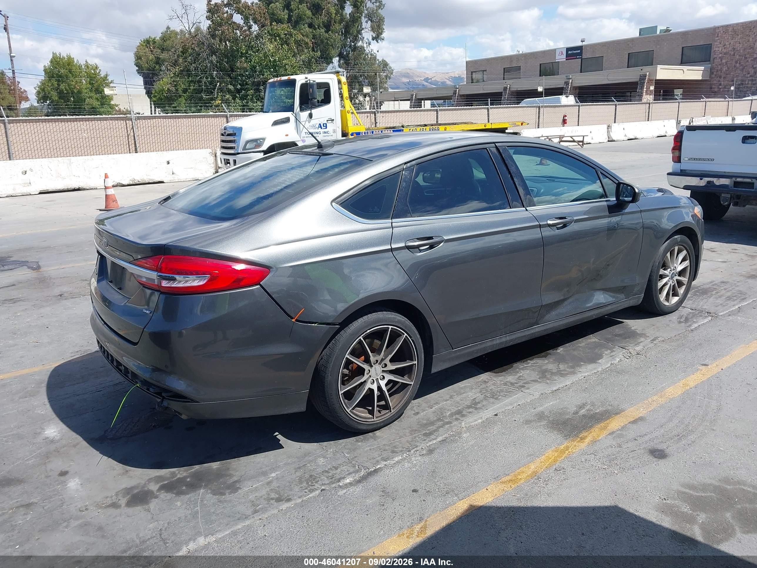 2017 Ford Fusion Se Gray vin: 3FA6P0H71HR248525