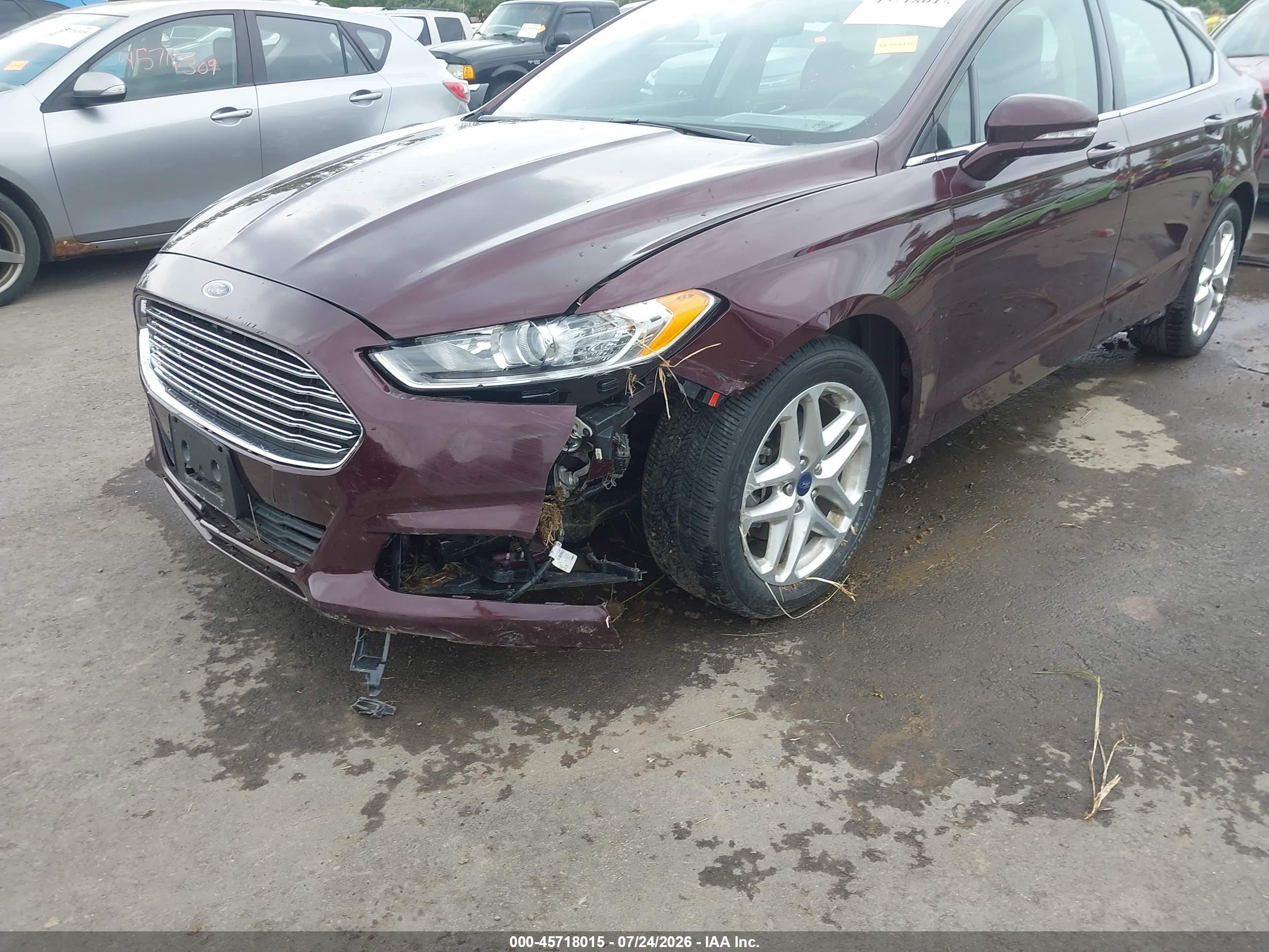 2013 Ford Fusion Se Maroon vin: 3FA6P0H72DR131921