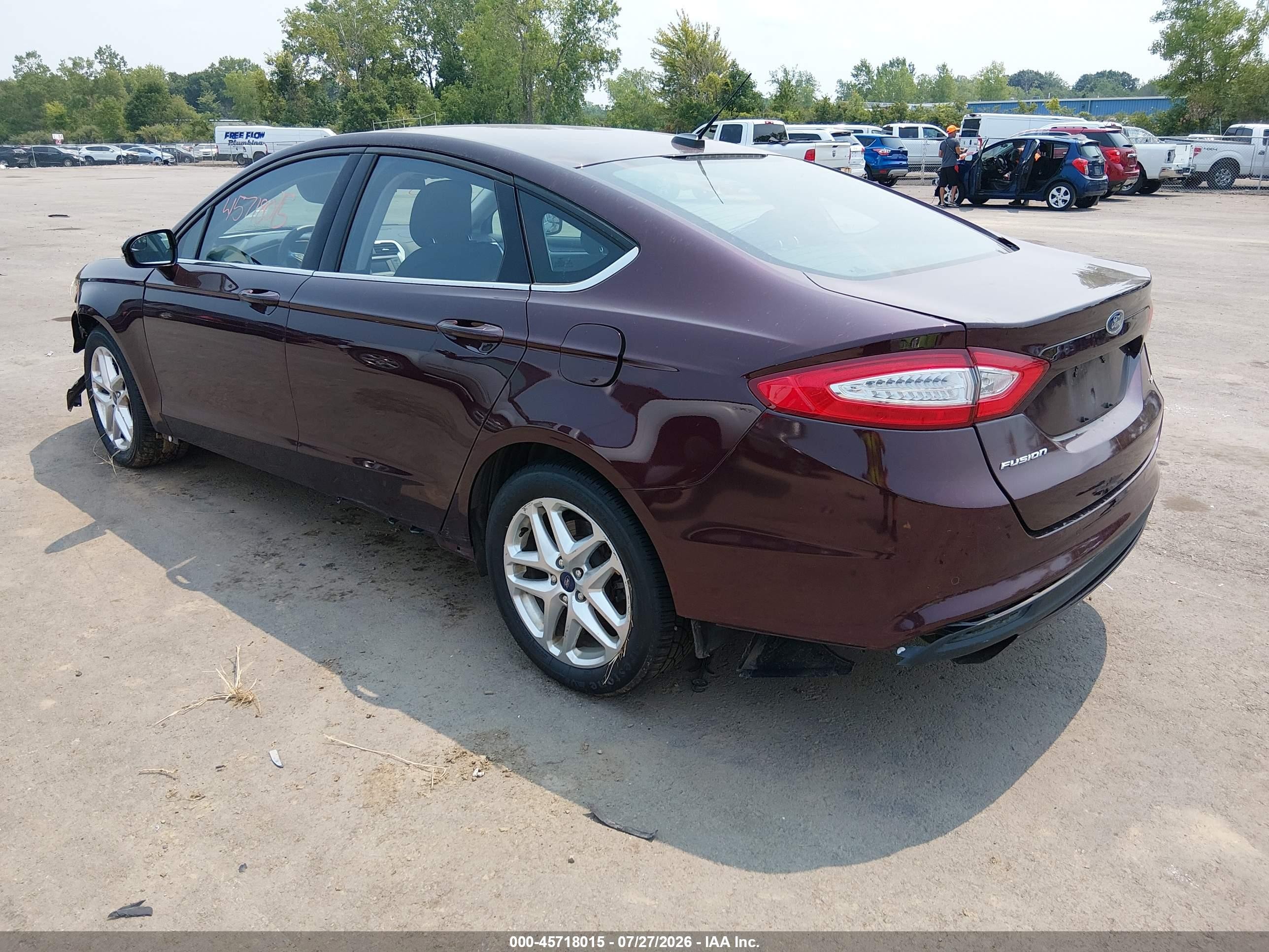 2013 Ford Fusion Se Maroon vin: 3FA6P0H72DR131921