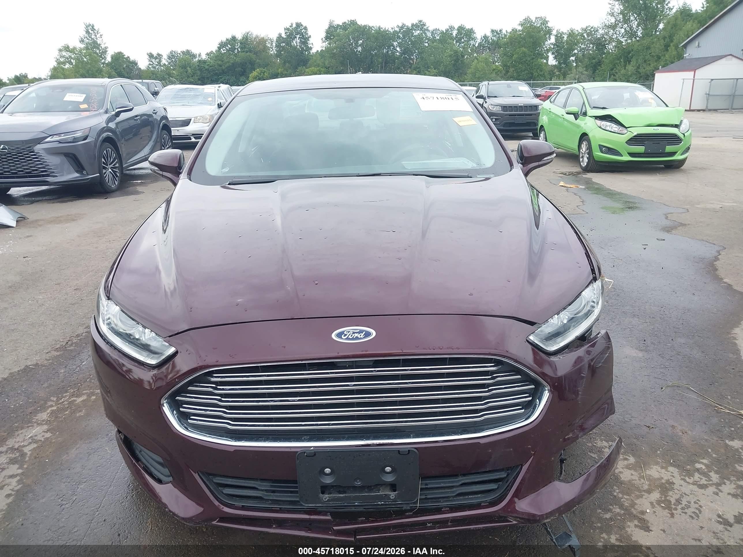2013 Ford Fusion Se Maroon vin: 3FA6P0H72DR131921