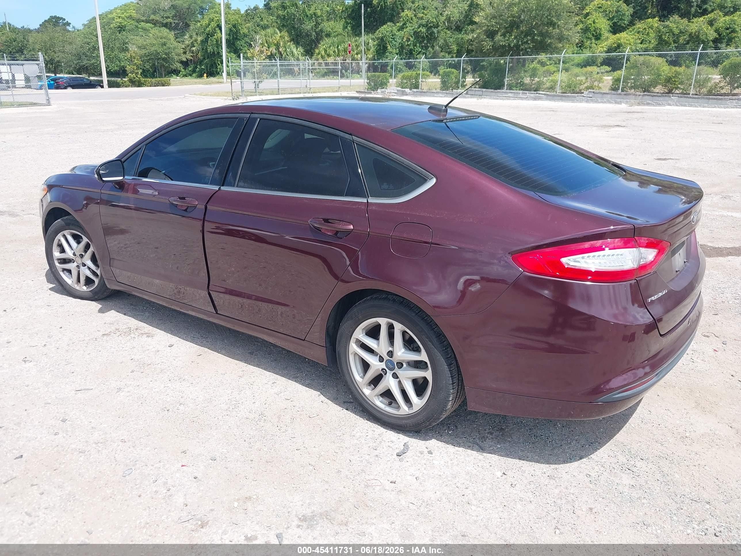 2013 Ford Fusion Se Burgundy vin: 3FA6P0H72DR174784