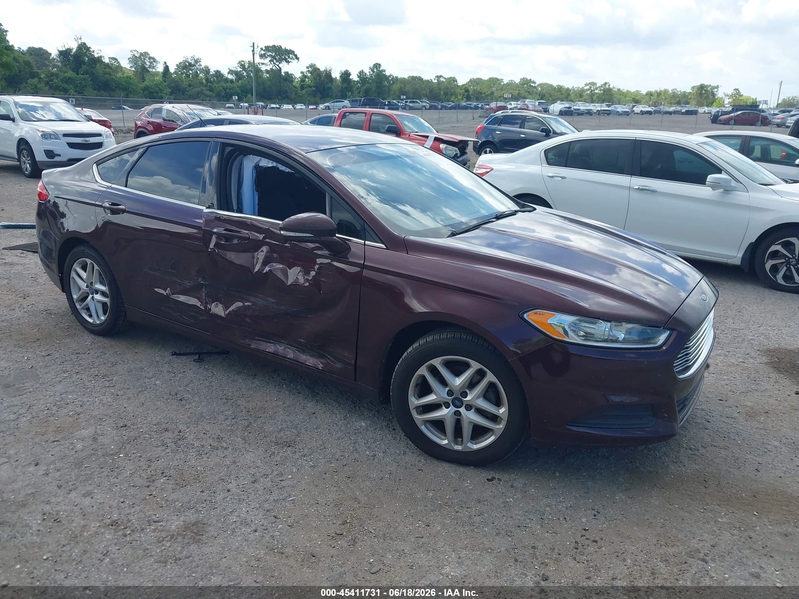 2013 Ford Fusion Se Burgundy vin: 3FA6P0H72DR174784