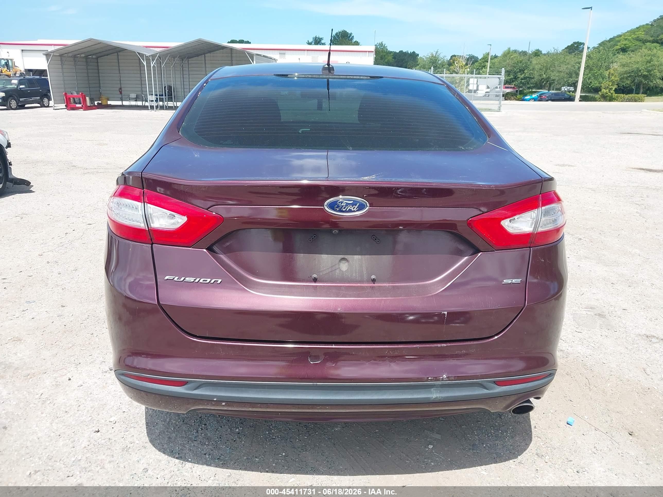 2013 Ford Fusion Se Burgundy vin: 3FA6P0H72DR174784