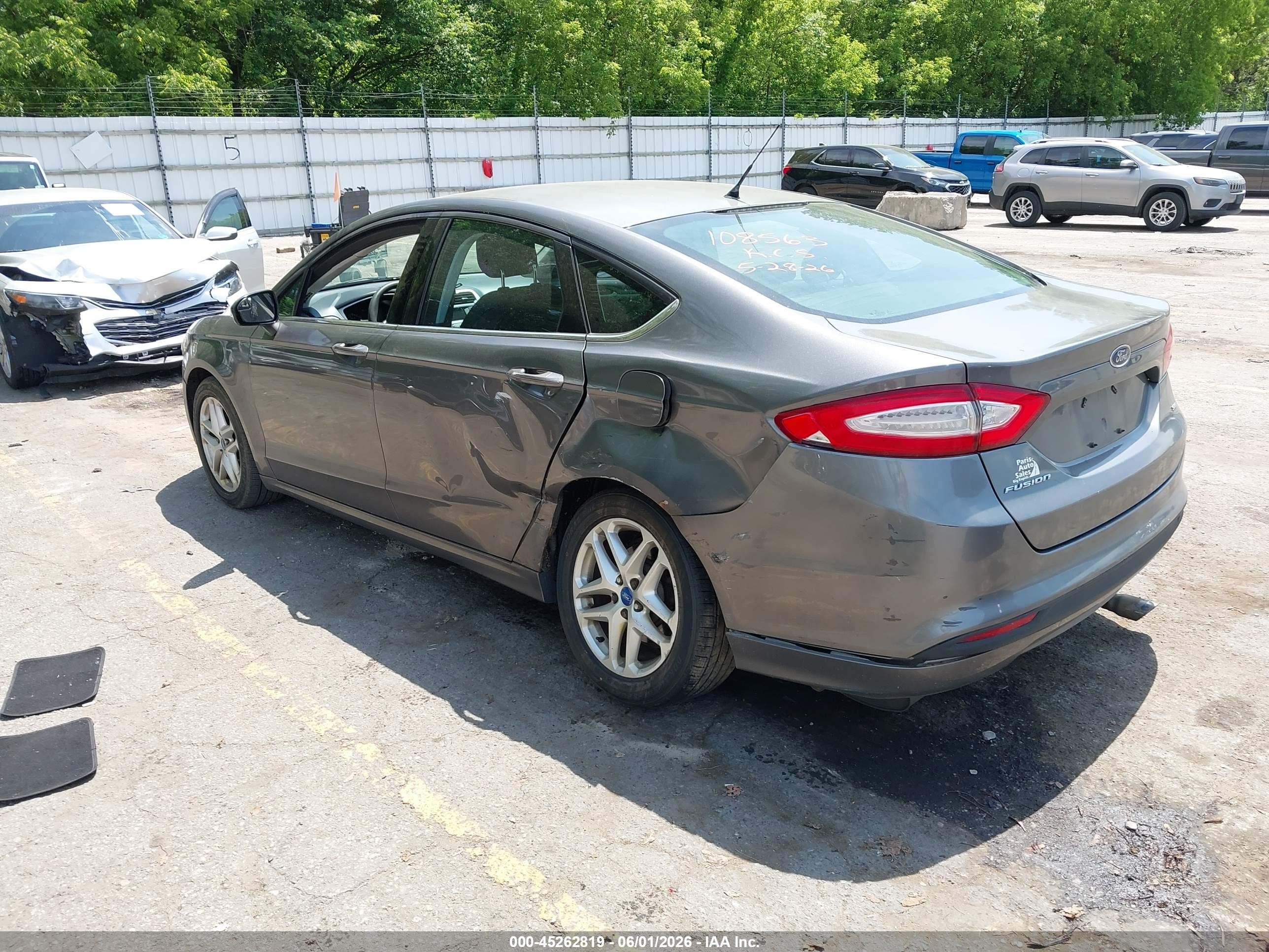 2013 Ford Fusion Se Gray vin: 3FA6P0H72DR239651