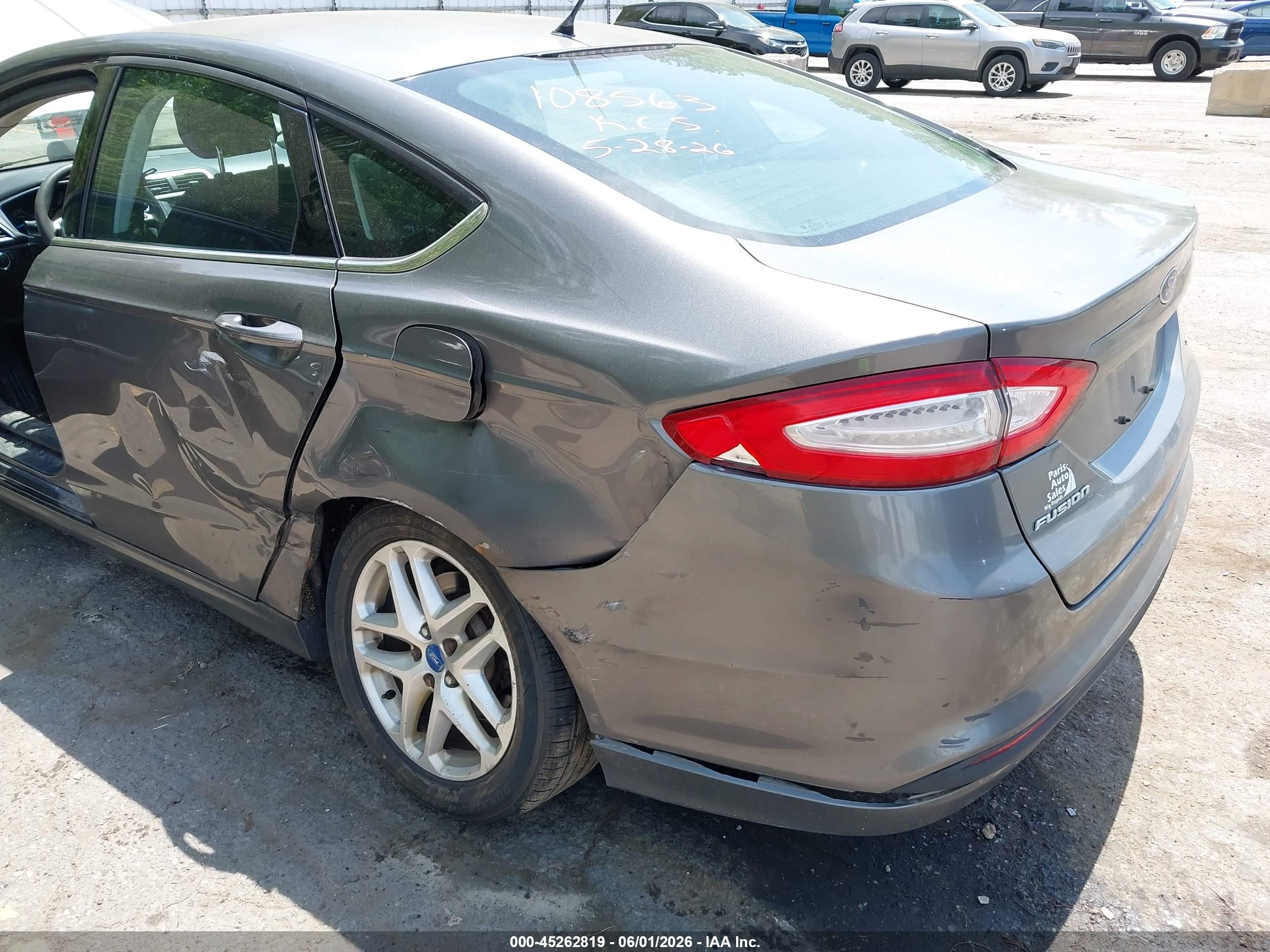 2013 Ford Fusion Se Gray vin: 3FA6P0H72DR239651