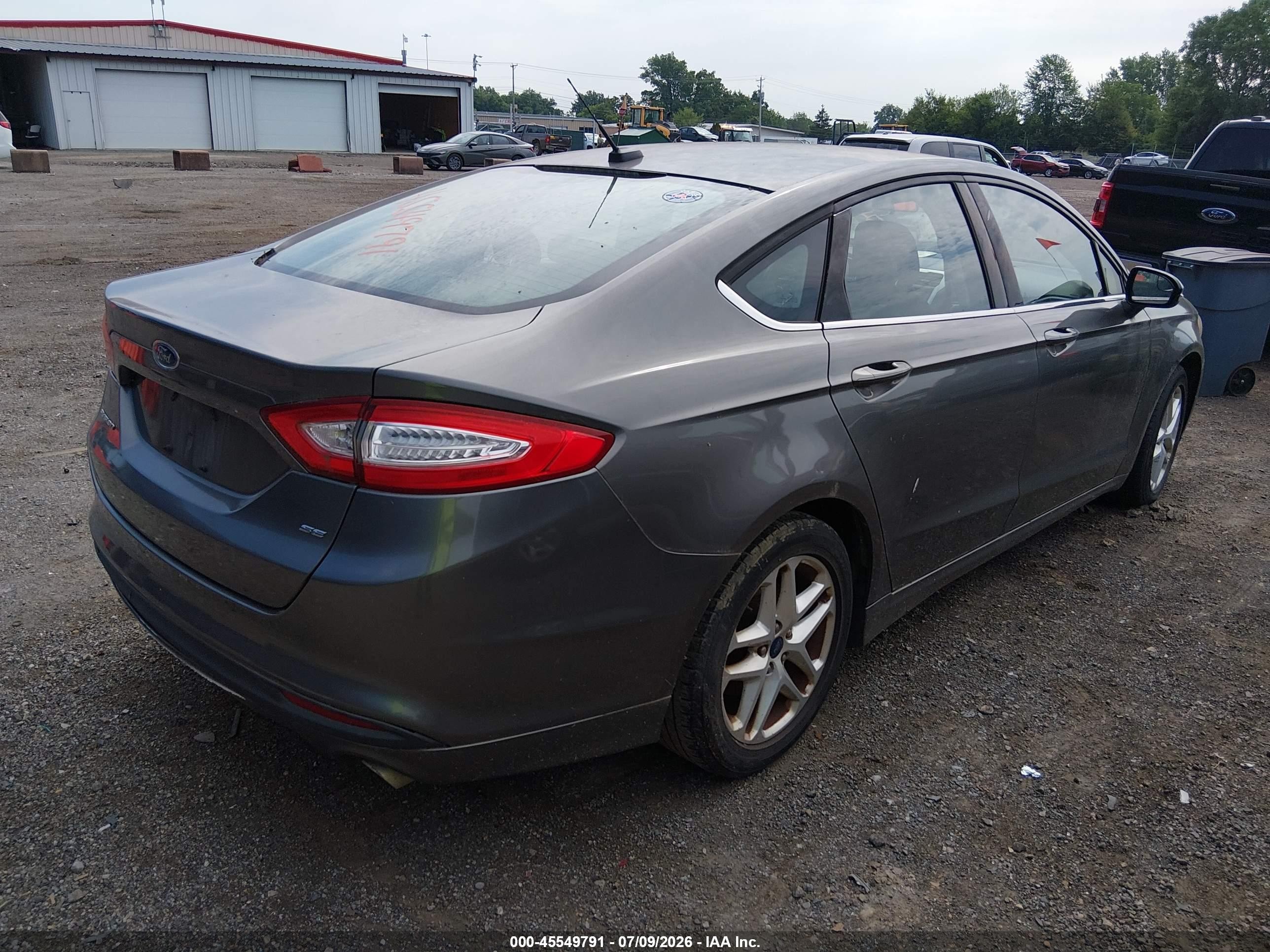 2013 Ford Fusion Se Gray vin: 3FA6P0H72DR305177