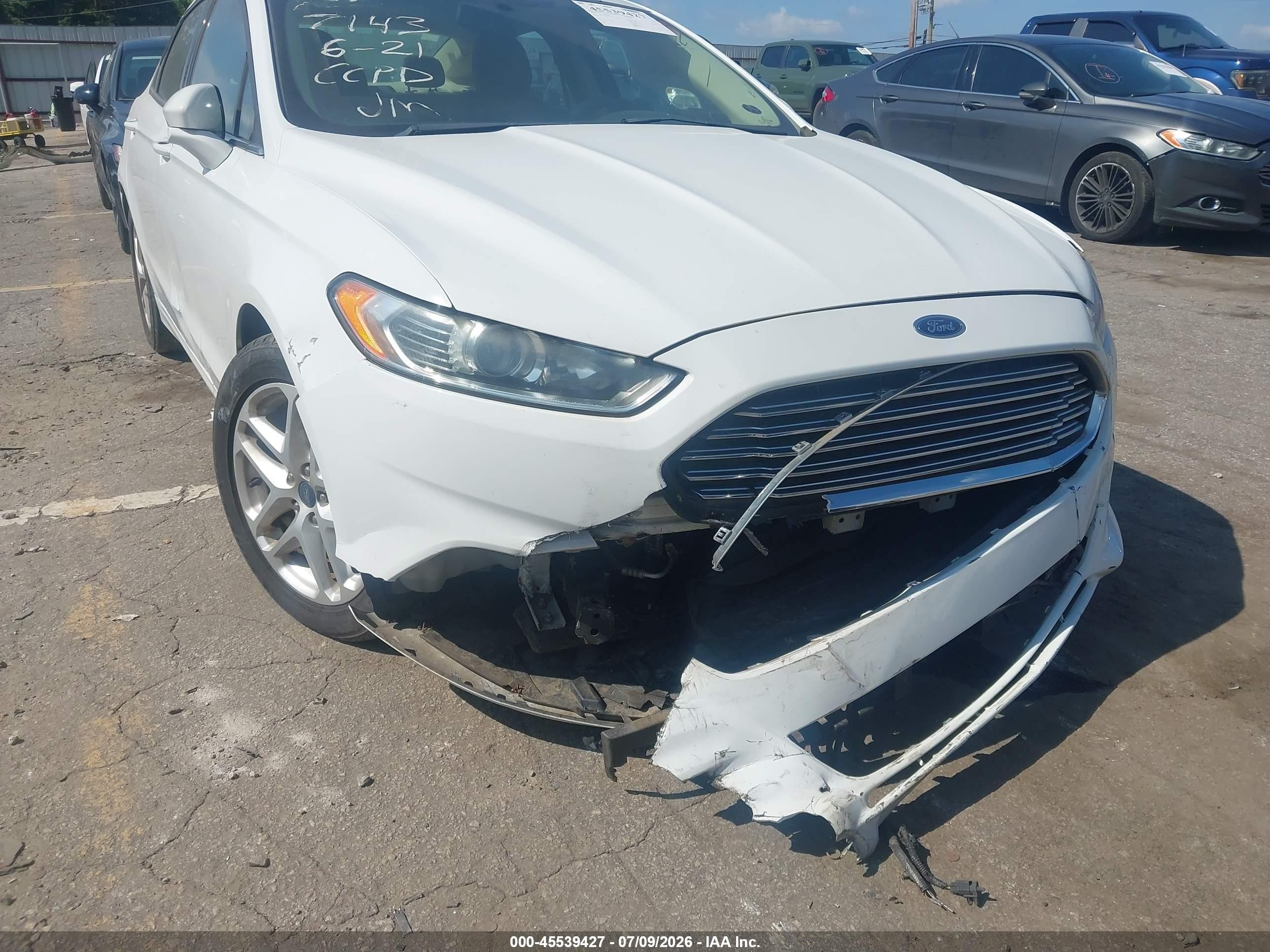2013 Ford Fusion Se White vin: 3FA6P0H72DR337143