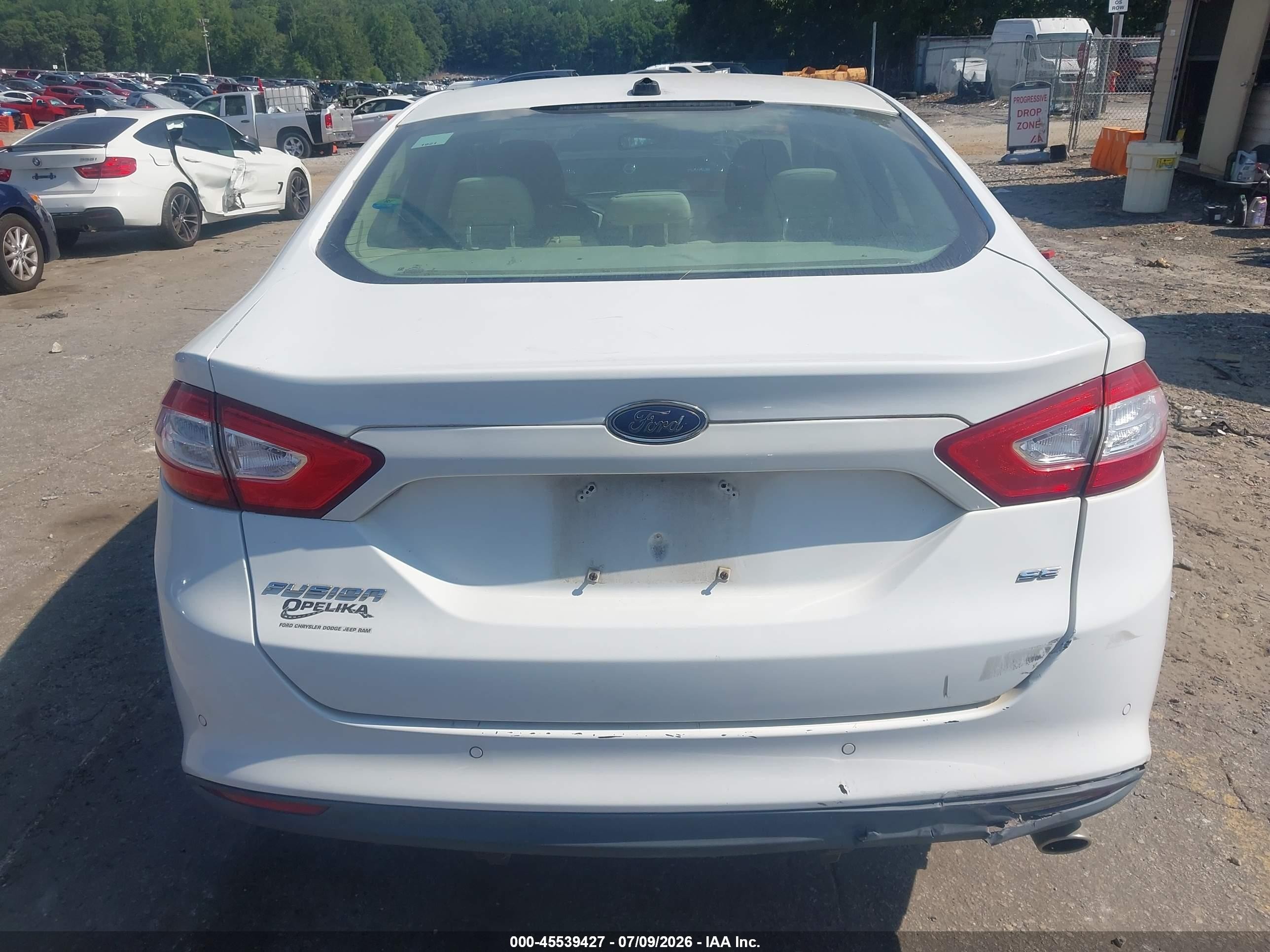 2013 Ford Fusion Se White vin: 3FA6P0H72DR337143