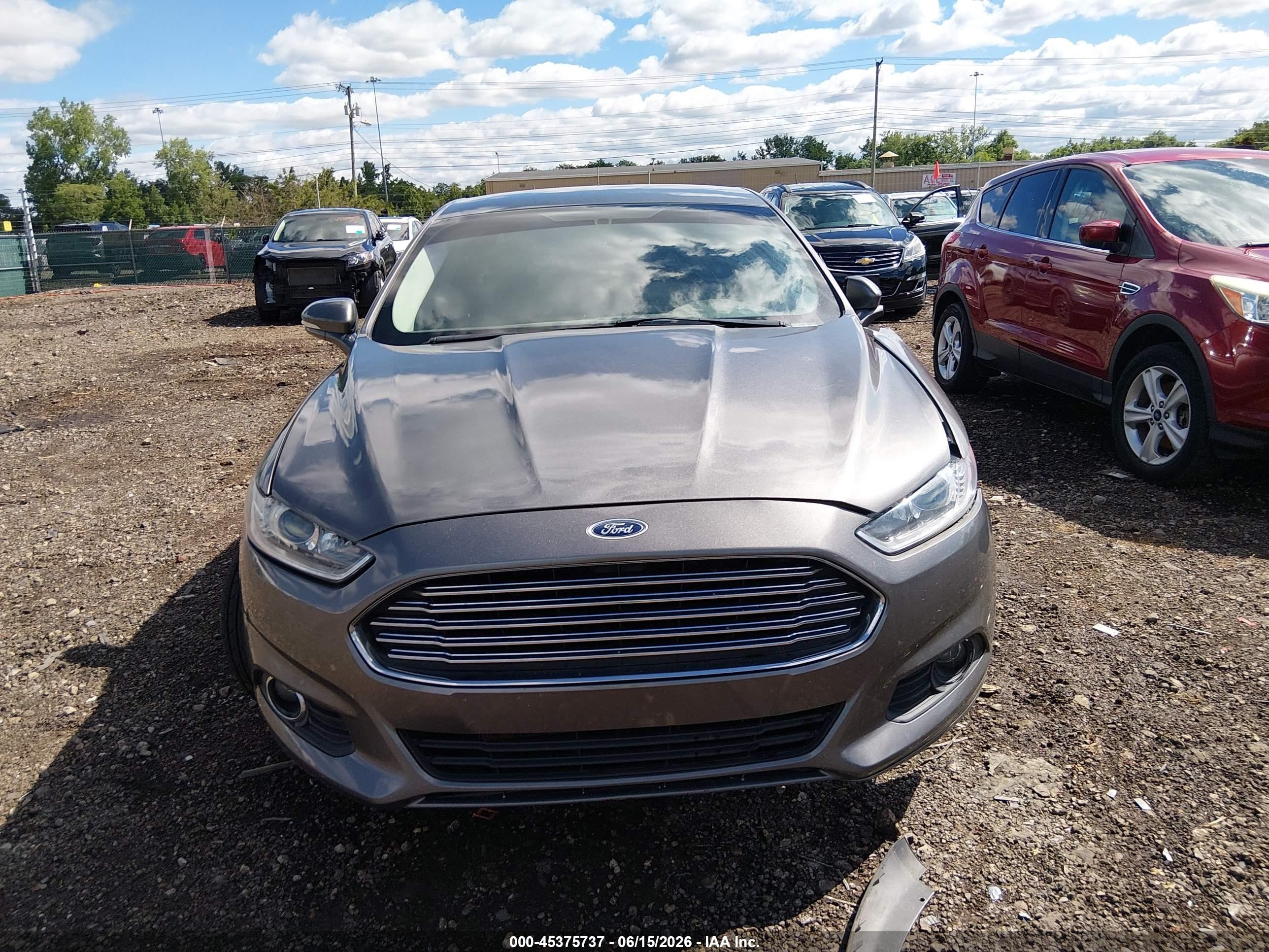 2013 Ford Fusion Se Gray vin: 3FA6P0H72DR360051