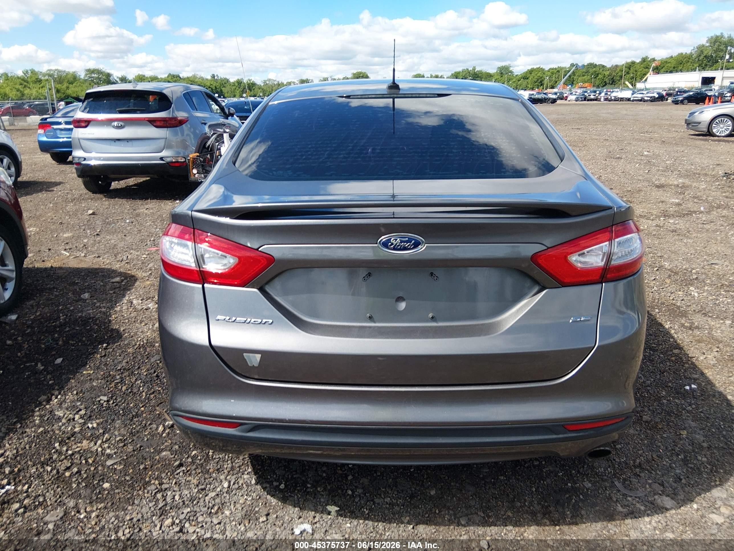 2013 Ford Fusion Se Gray vin: 3FA6P0H72DR360051