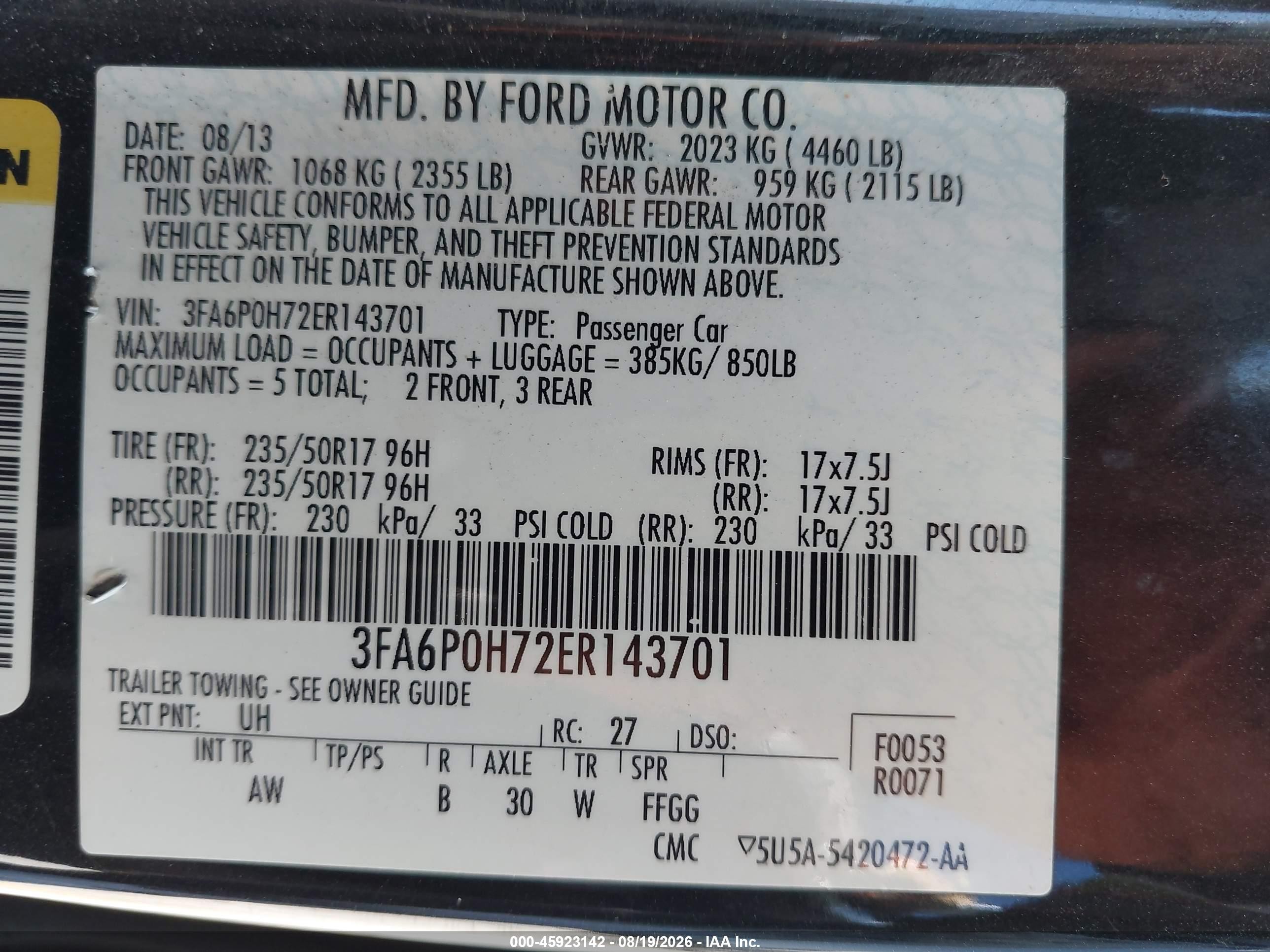 2014 Ford Fusion Se Black vin: 3FA6P0H72ER143701