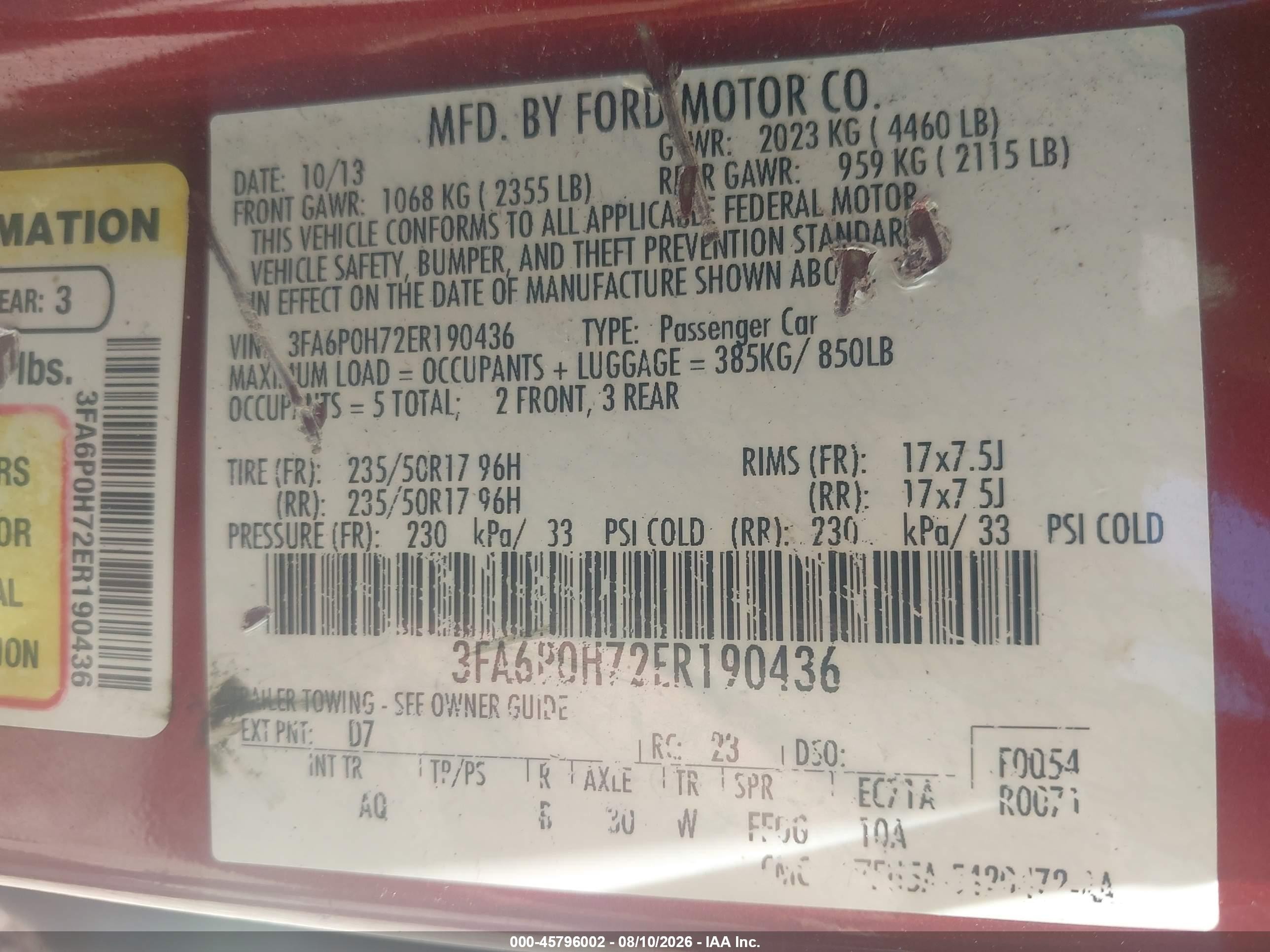 2014 Ford Fusion Se Orange vin: 3FA6P0H72ER190436