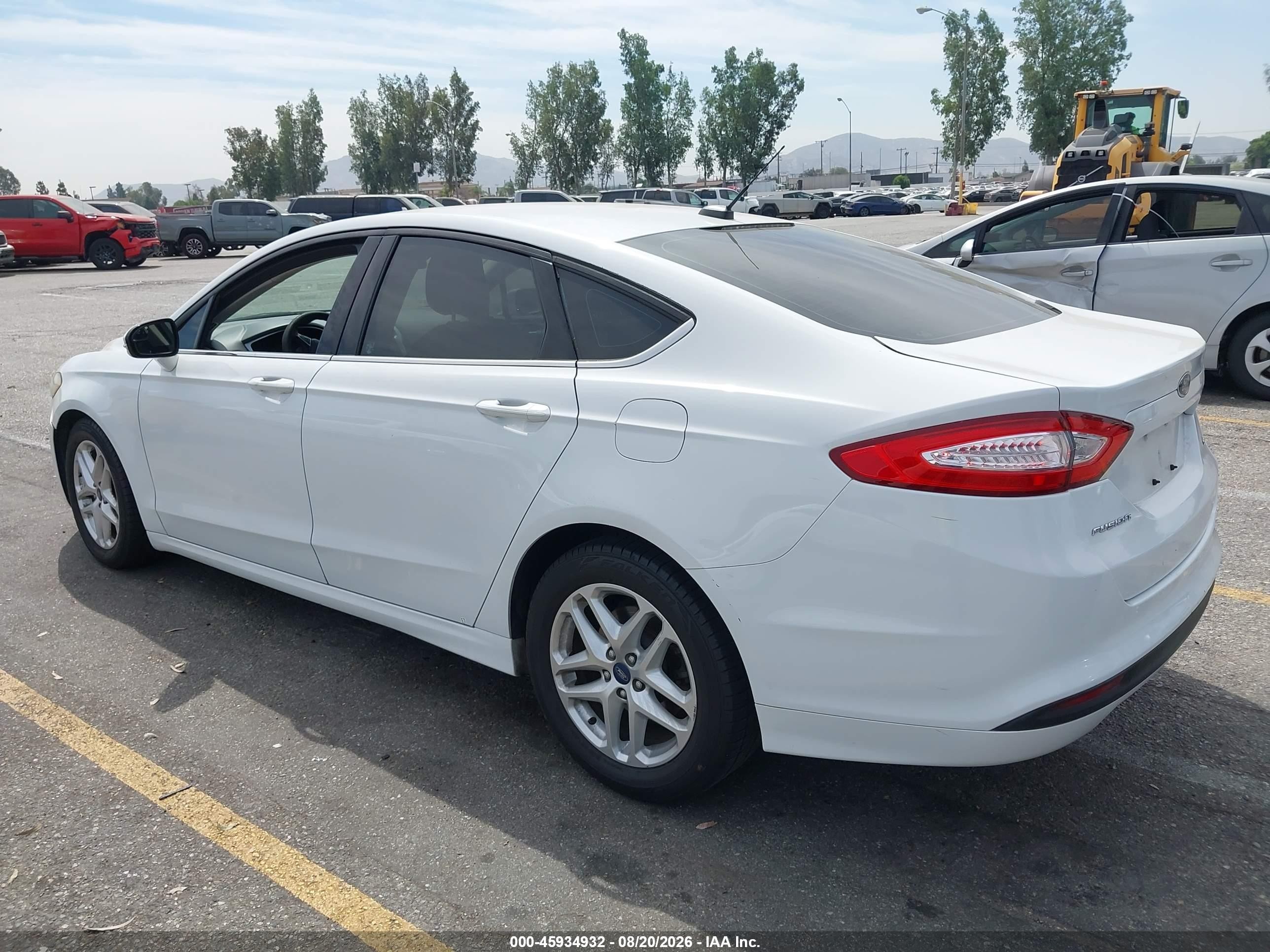 2014 Ford Fusion Se White vin: 3FA6P0H72ER220552