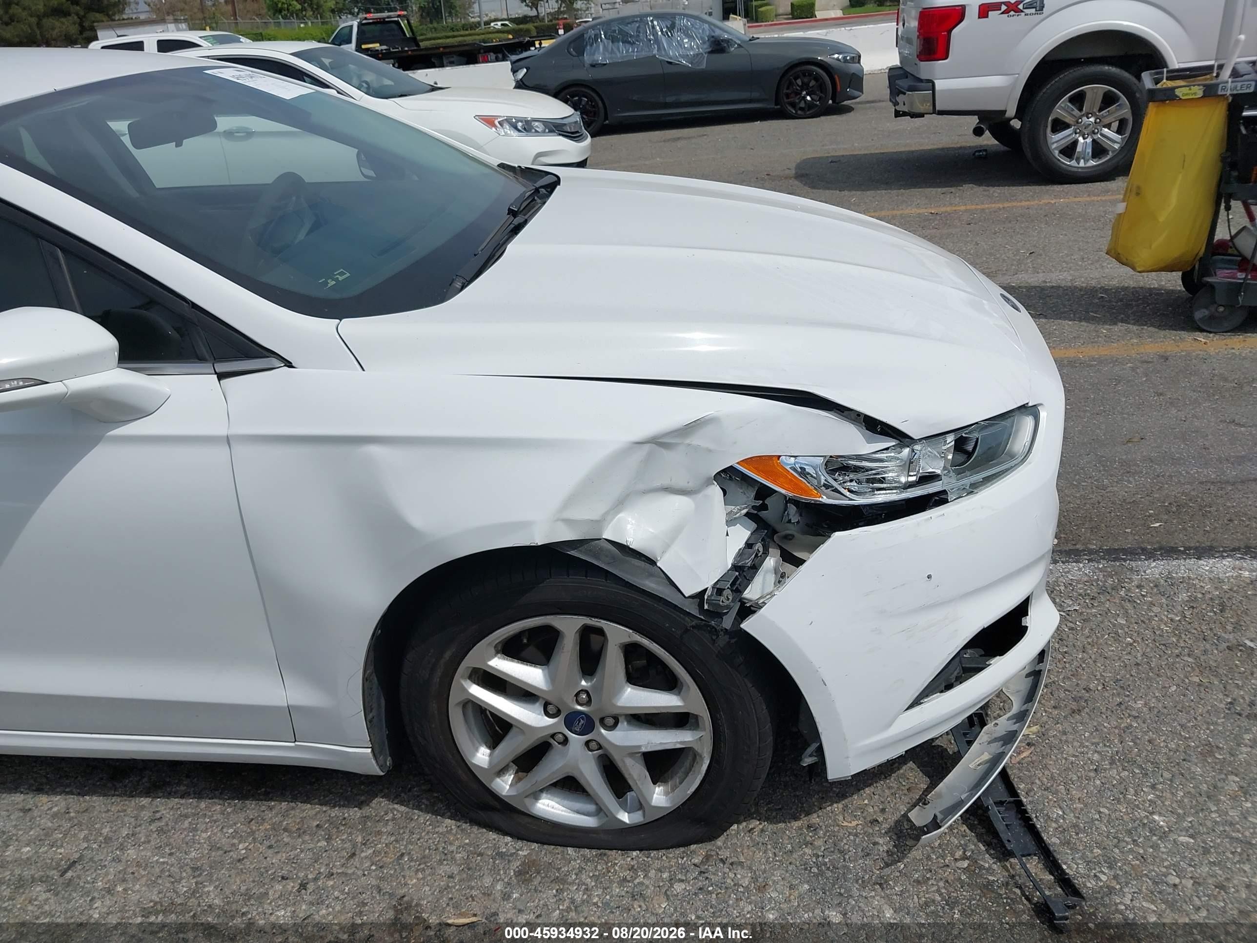 2014 Ford Fusion Se White vin: 3FA6P0H72ER220552