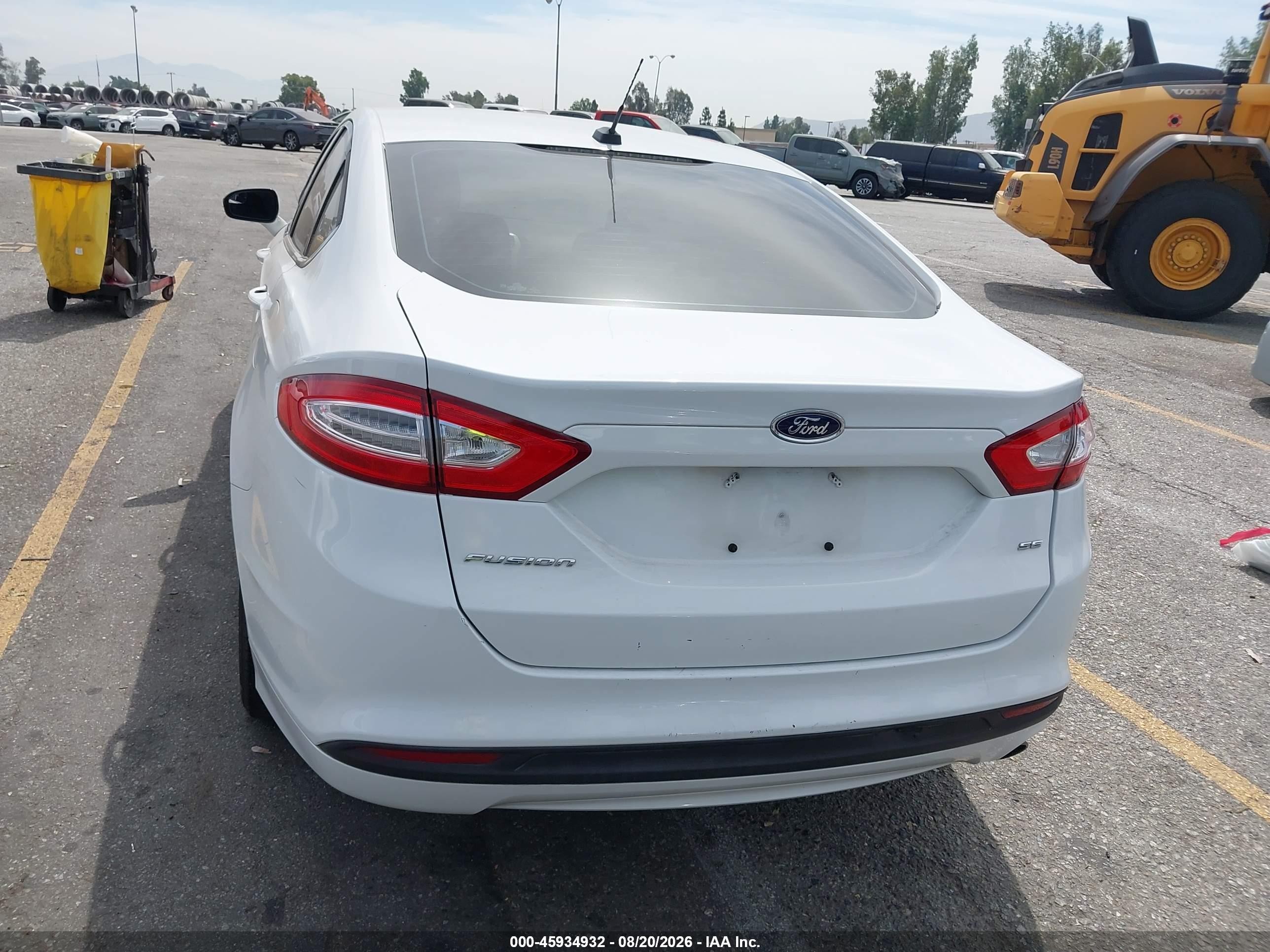 2014 Ford Fusion Se White vin: 3FA6P0H72ER220552