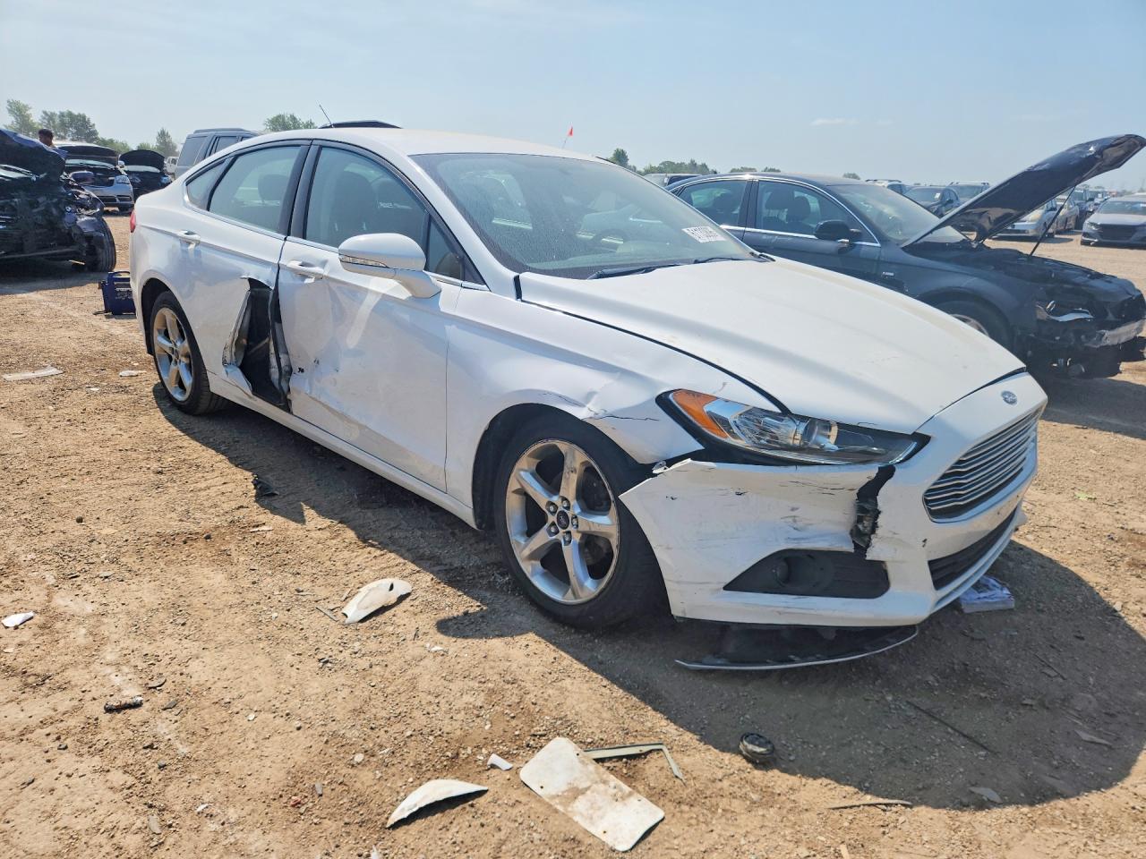 2014 Ford Fusion Se White vin: 3FA6P0H72ER254538