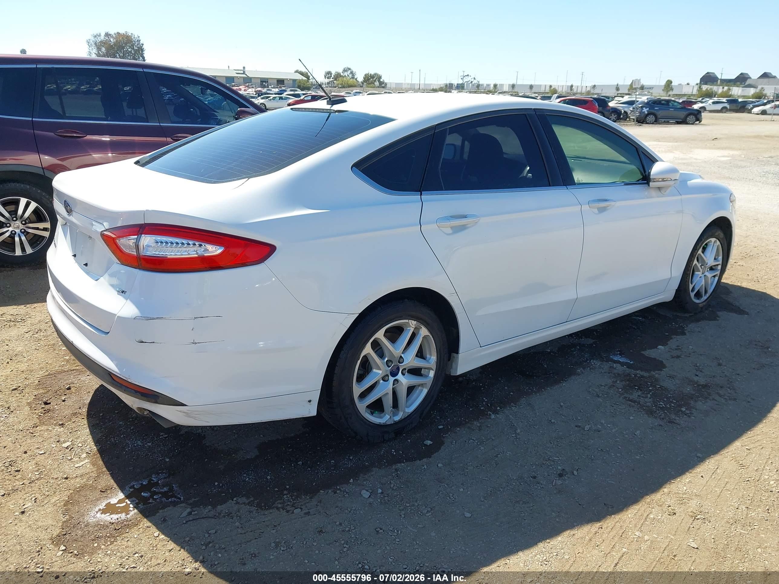 2014 Ford Fusion Se White vin: 3FA6P0H72ER299690