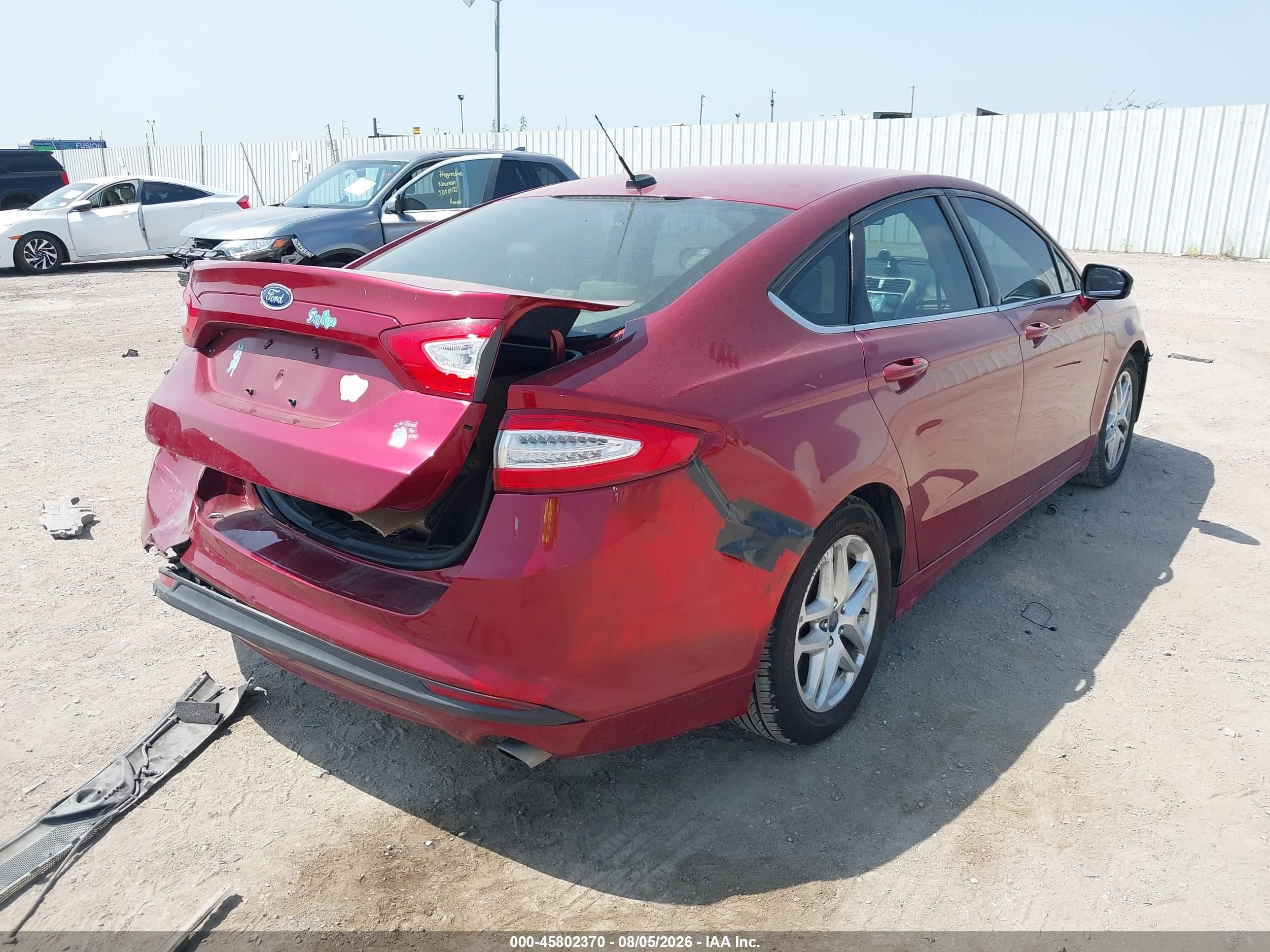 2014 Ford Fusion Se Burgundy vin: 3FA6P0H72ER305617