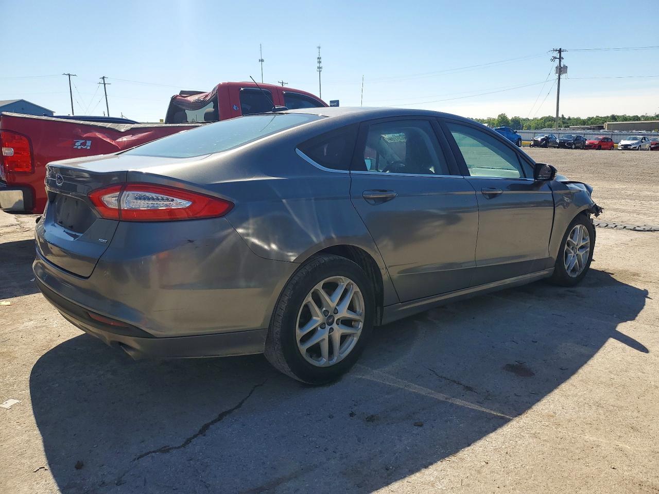 2014 Ford Fusion Se Gray vin: 3FA6P0H72ER314382