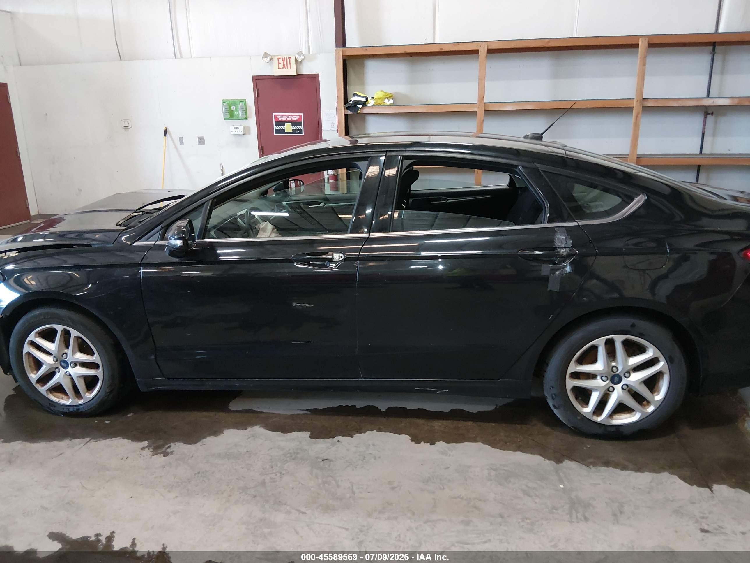 2014 Ford Fusion Se Black vin: 3FA6P0H72ER316178