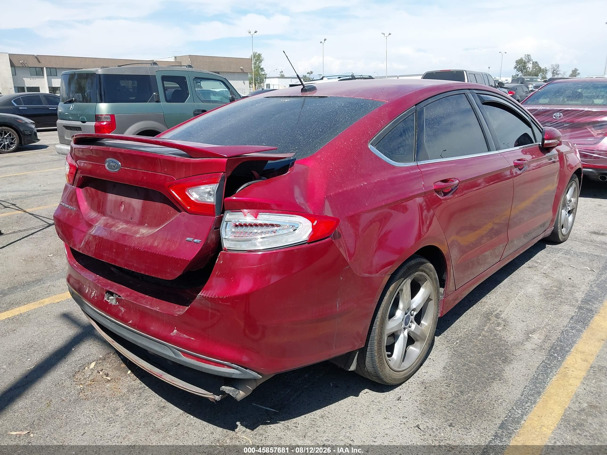 2014 Ford Fusion Se Red vin: 3FA6P0H72ER379796