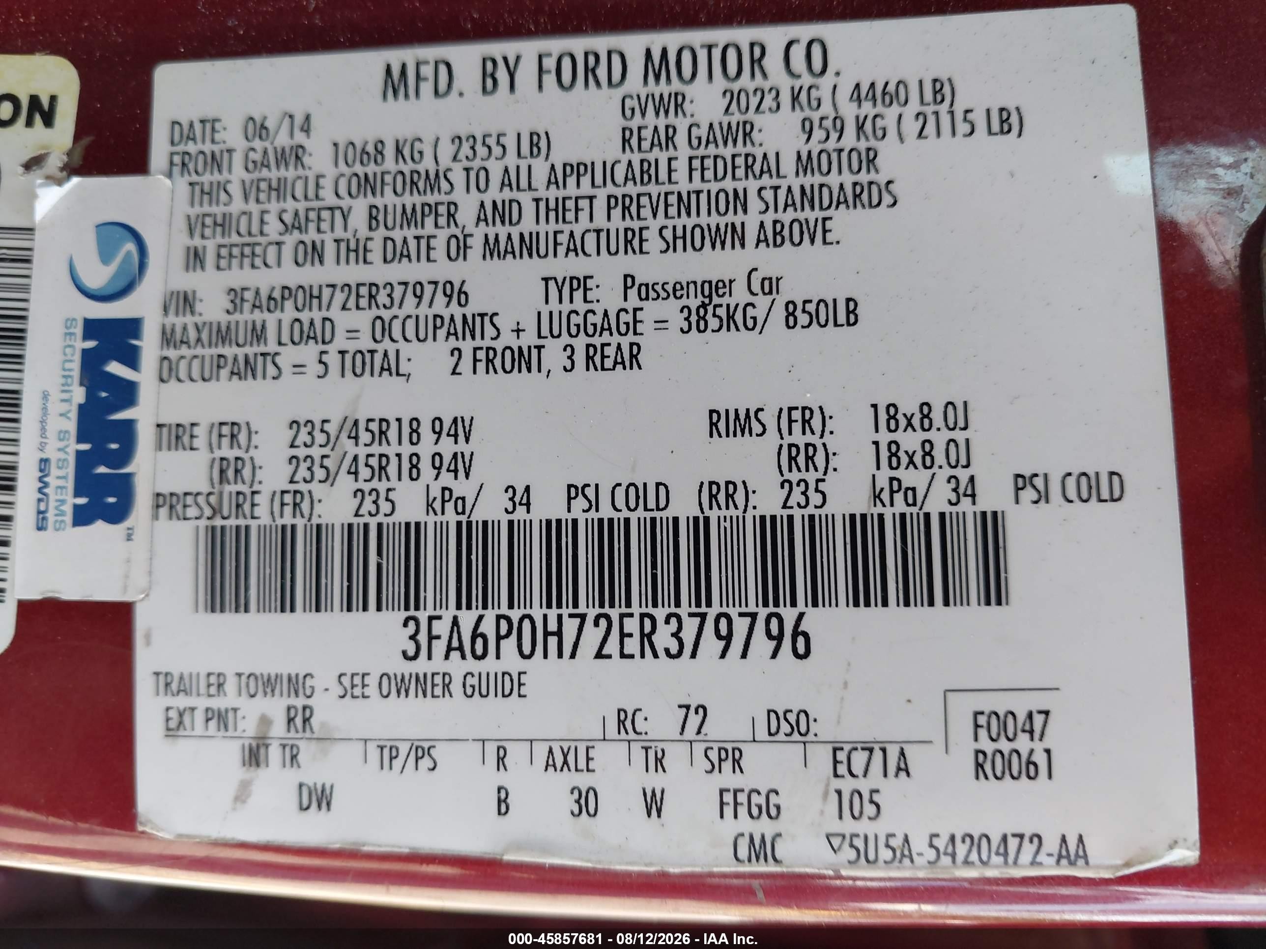 2014 Ford Fusion Se Red vin: 3FA6P0H72ER379796