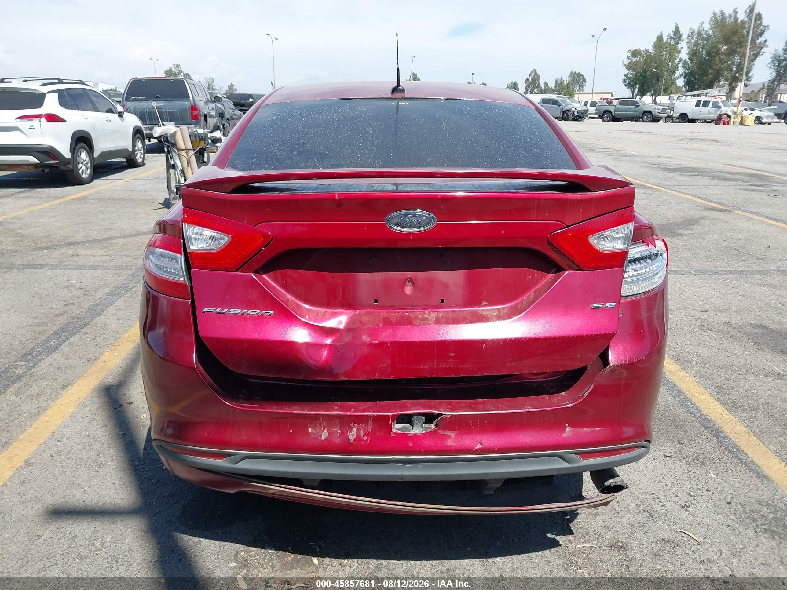 2014 Ford Fusion Se Red vin: 3FA6P0H72ER379796