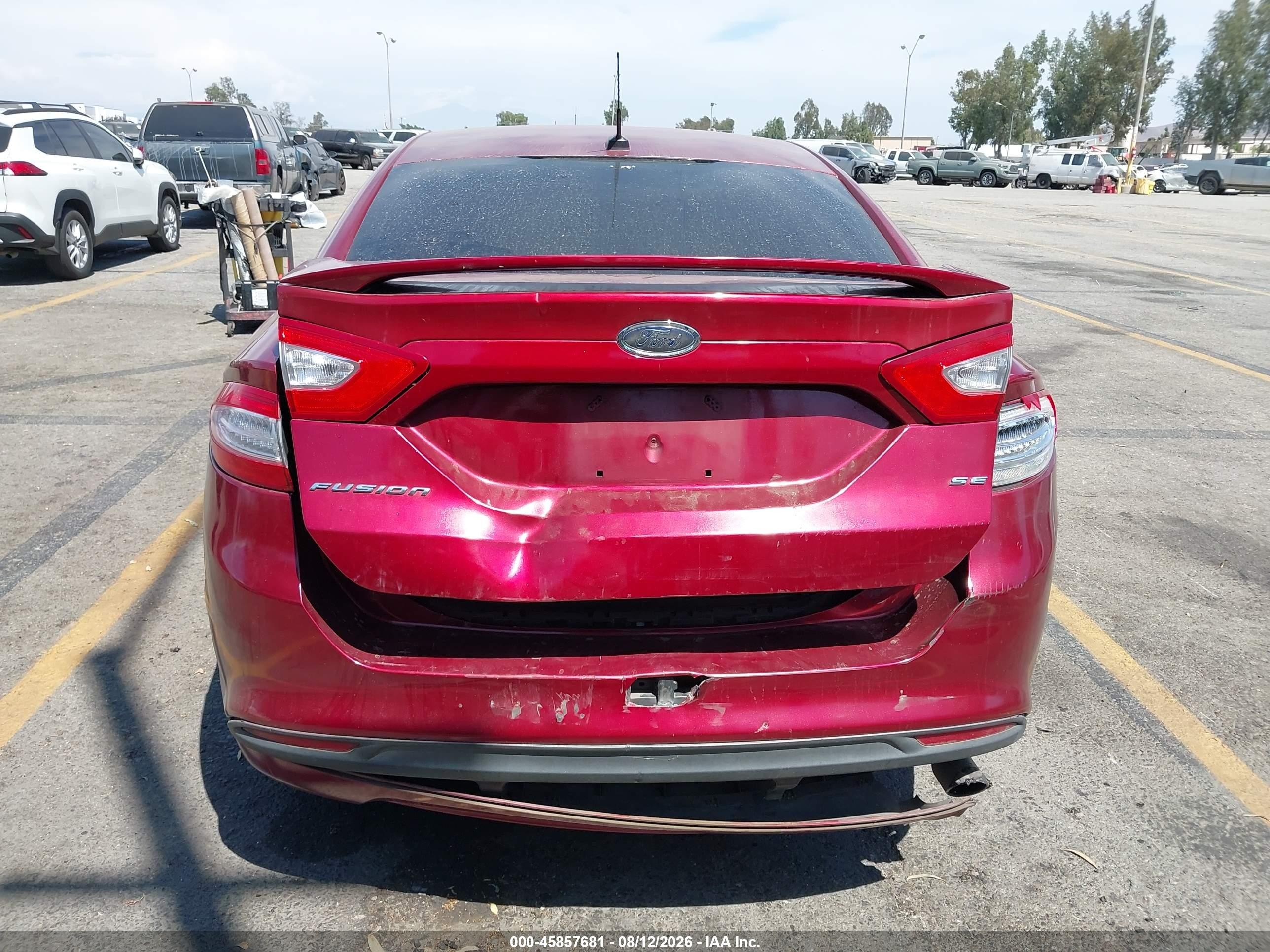 2014 Ford Fusion Se Red vin: 3FA6P0H72ER379796