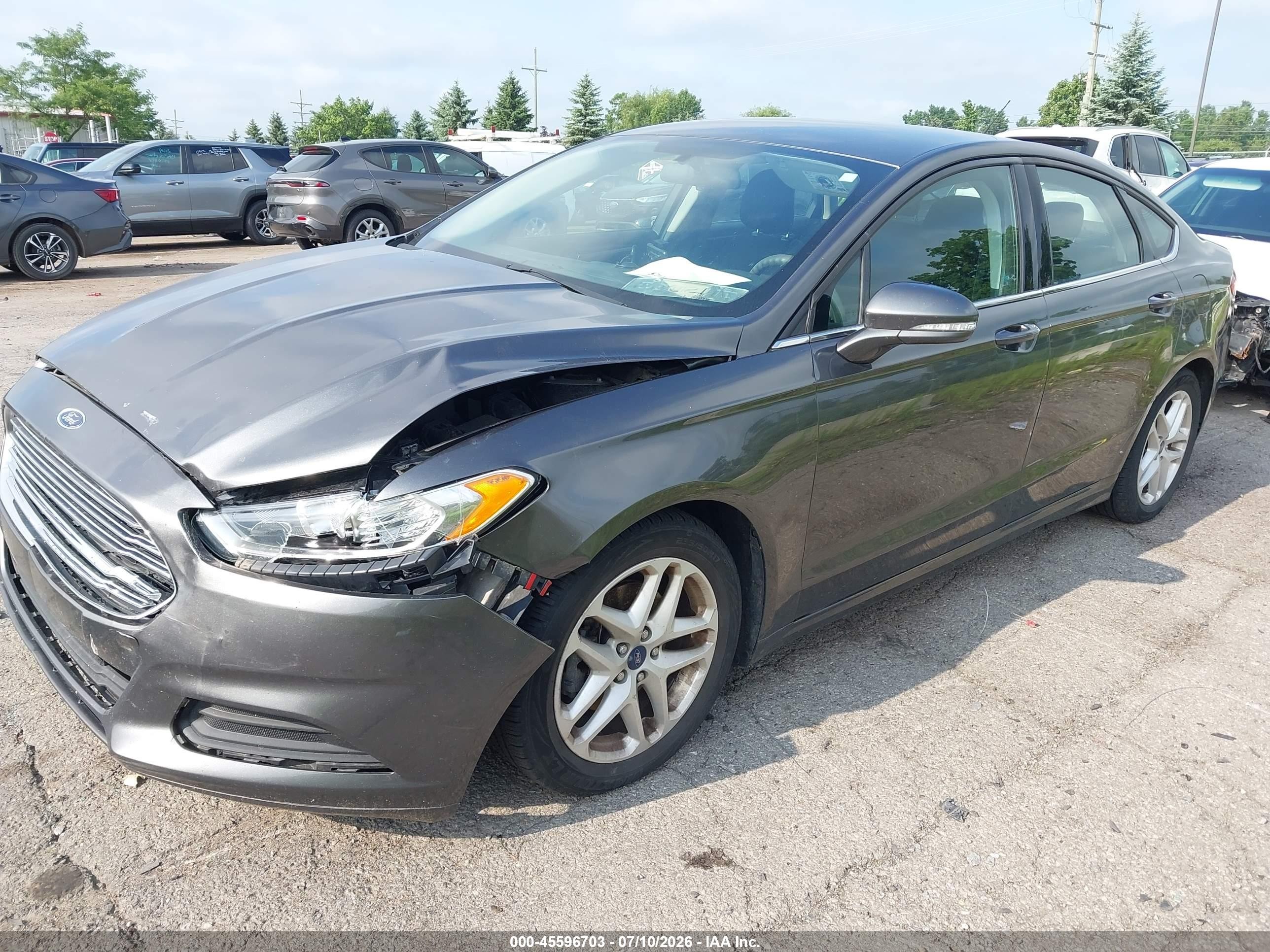 2015 Ford Fusion Se Gray vin: 3FA6P0H72FR112871