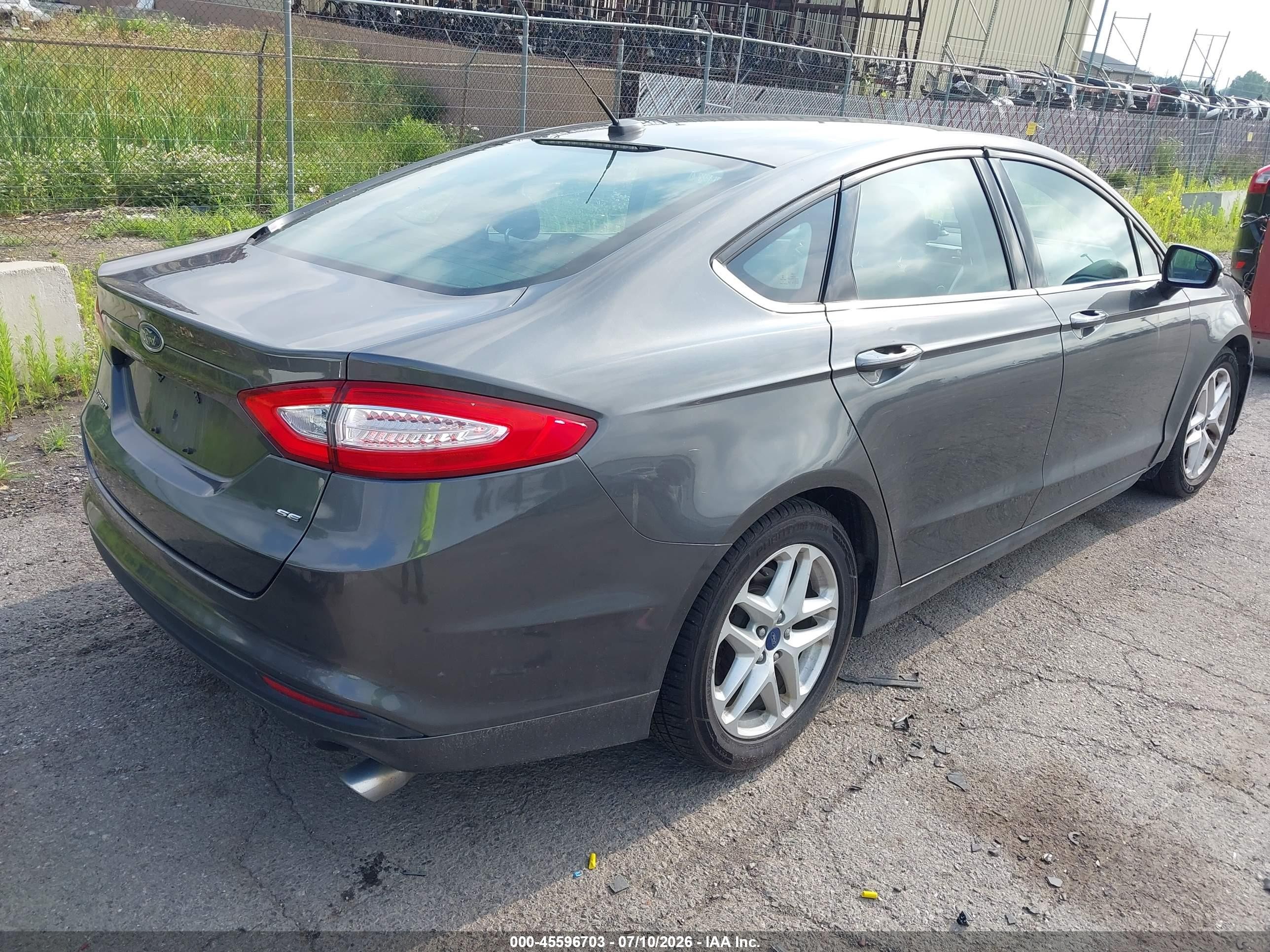 2015 Ford Fusion Se Gray vin: 3FA6P0H72FR112871