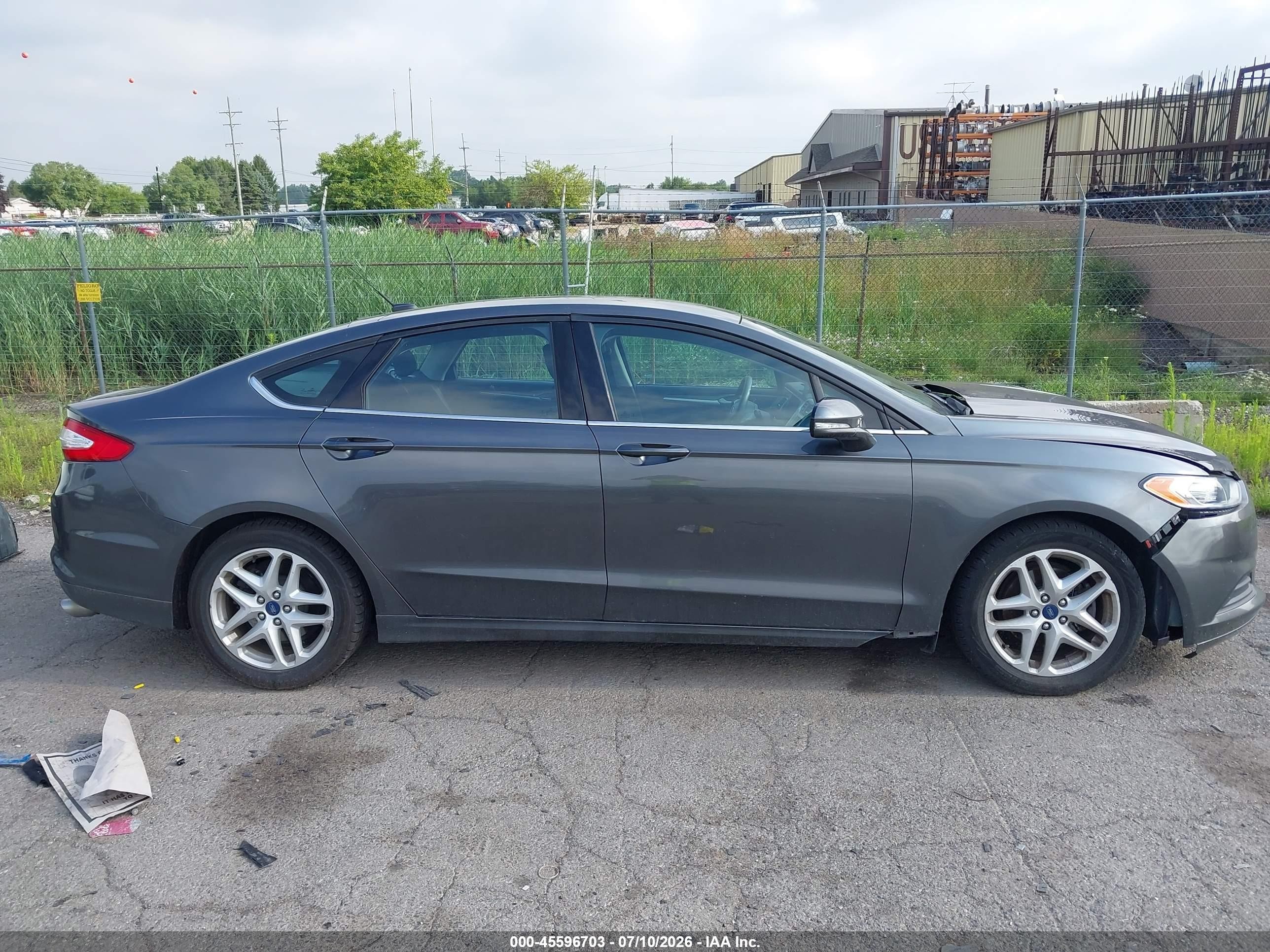 2015 Ford Fusion Se Gray vin: 3FA6P0H72FR112871