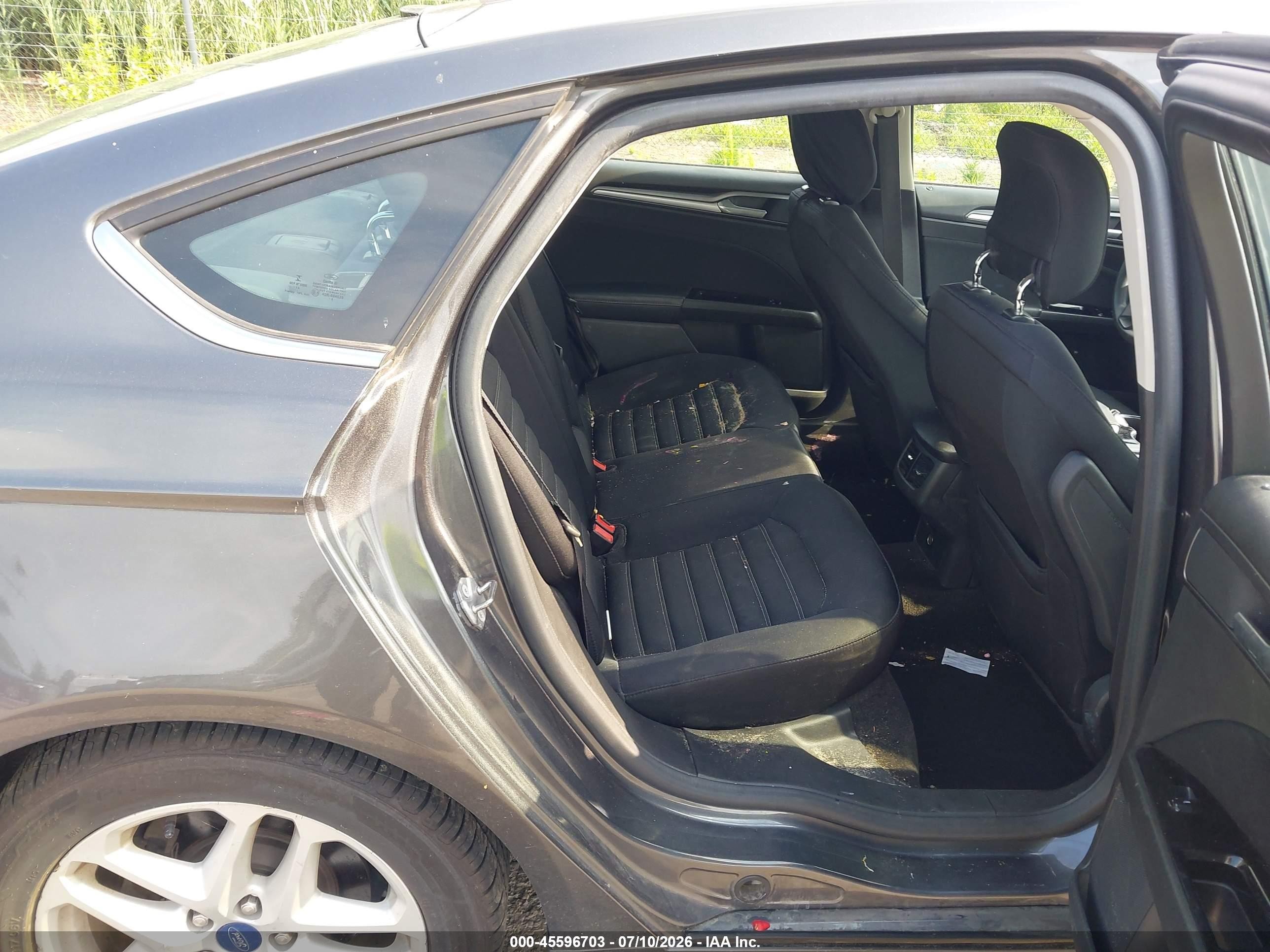 2015 Ford Fusion Se Gray vin: 3FA6P0H72FR112871