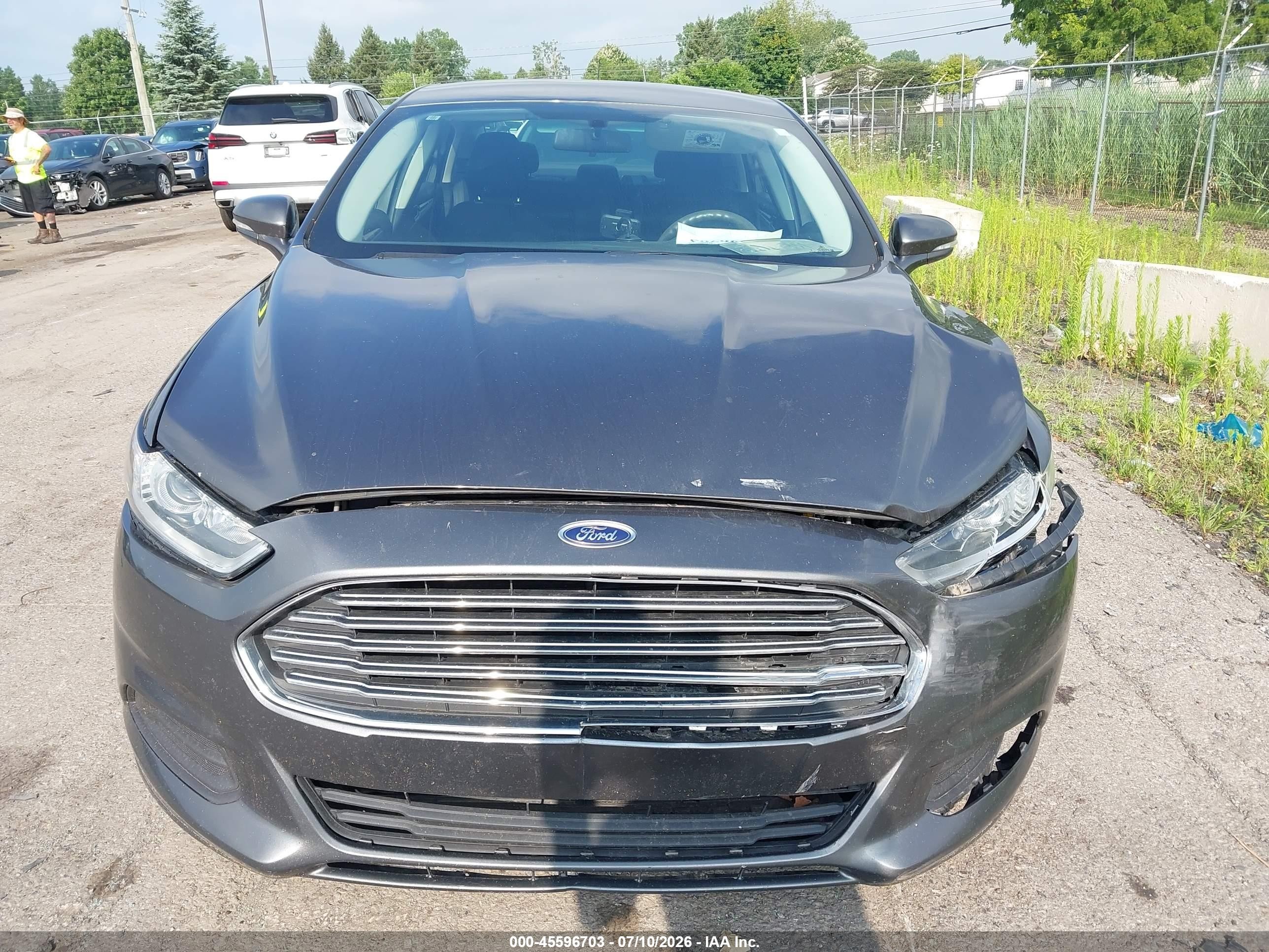 2015 Ford Fusion Se Gray vin: 3FA6P0H72FR112871